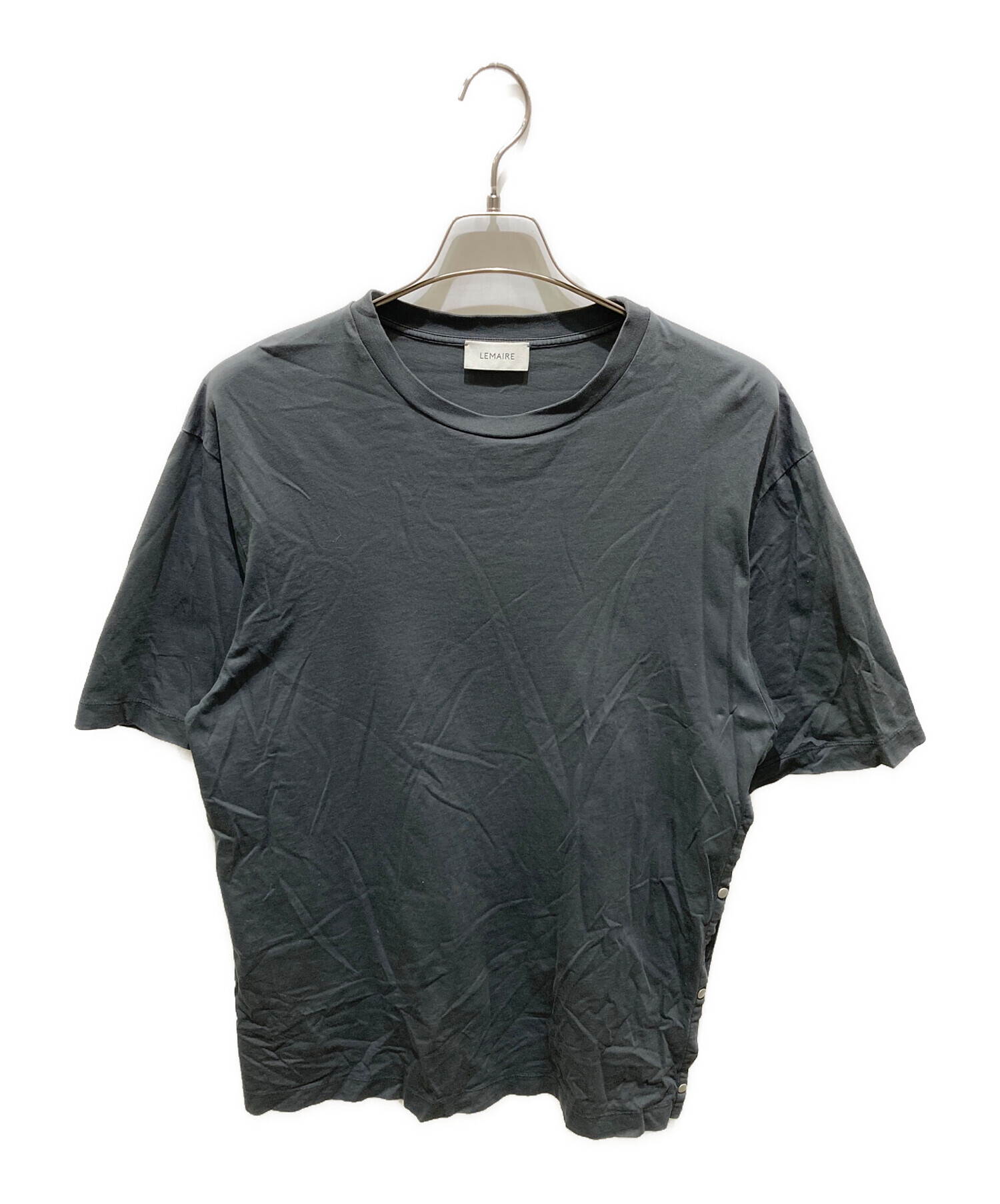 LEMAIRE ルメール FINE RIB T-SHIRT ファインリブTシャツ S IVORY 半袖 クルーネック カットソー トップス【中古】【LEMAIRE】 LEMAIRE - LEMAIRE ルメール FINE RIB T-SHIRT ファインリブTシャツ S