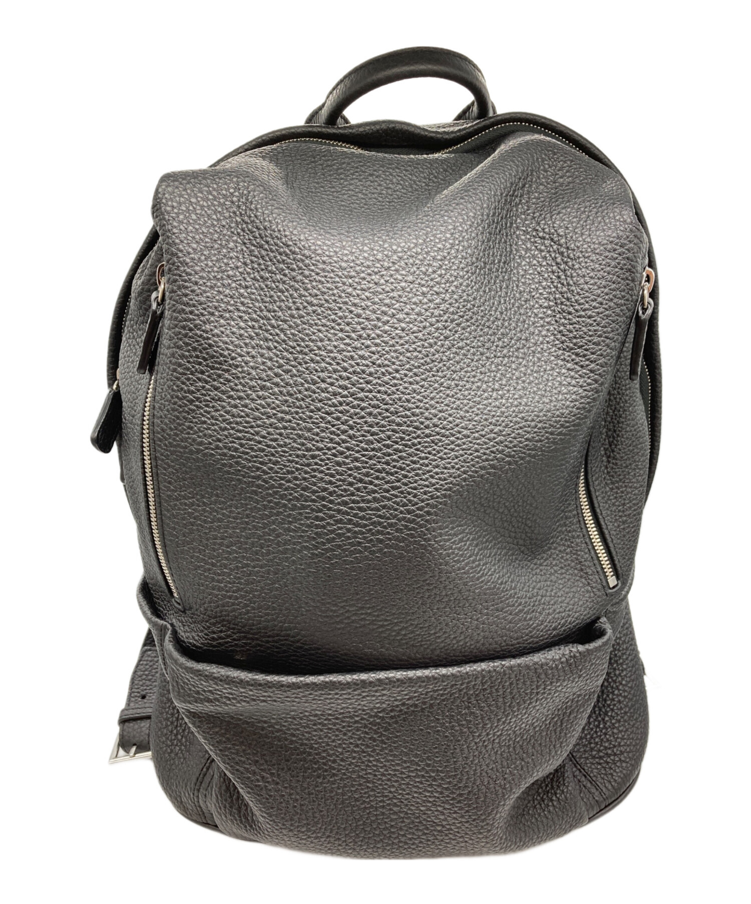 美品　アカーテ　acate リュック　オールレザー　バックパック　ブラック アカーテ バックパック カーフ シュリンクレザー リュック ACATE BIZE