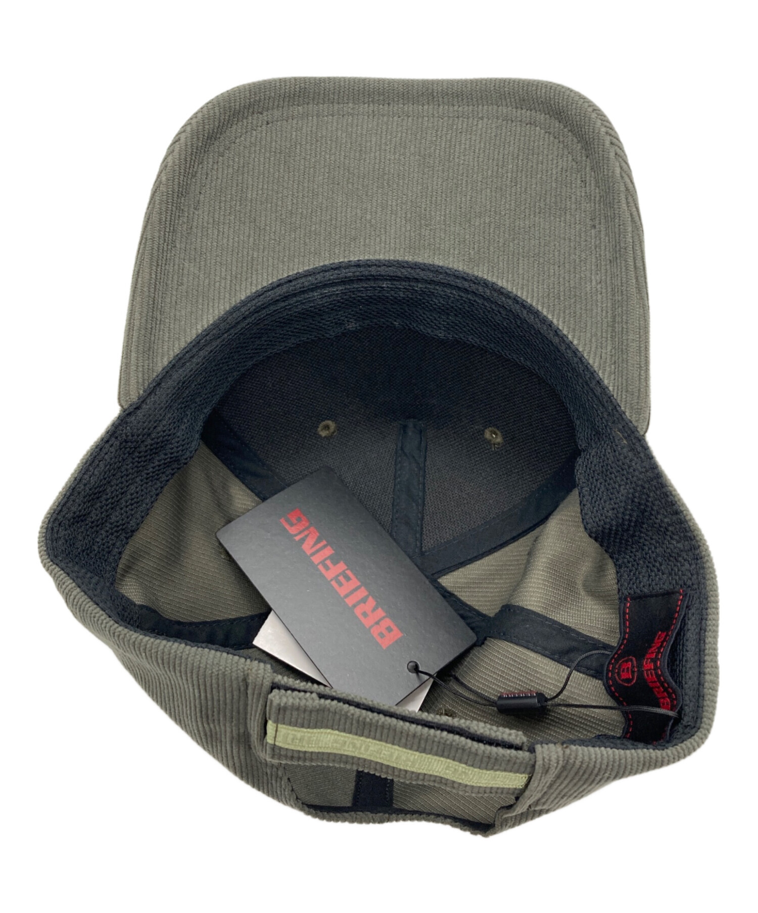 BRIEFING オリーブ キャップ ロゴ刺繍 BRIEFING - MENS BASIC CAP / ロゴ刺繍 ベーシック ベースボール