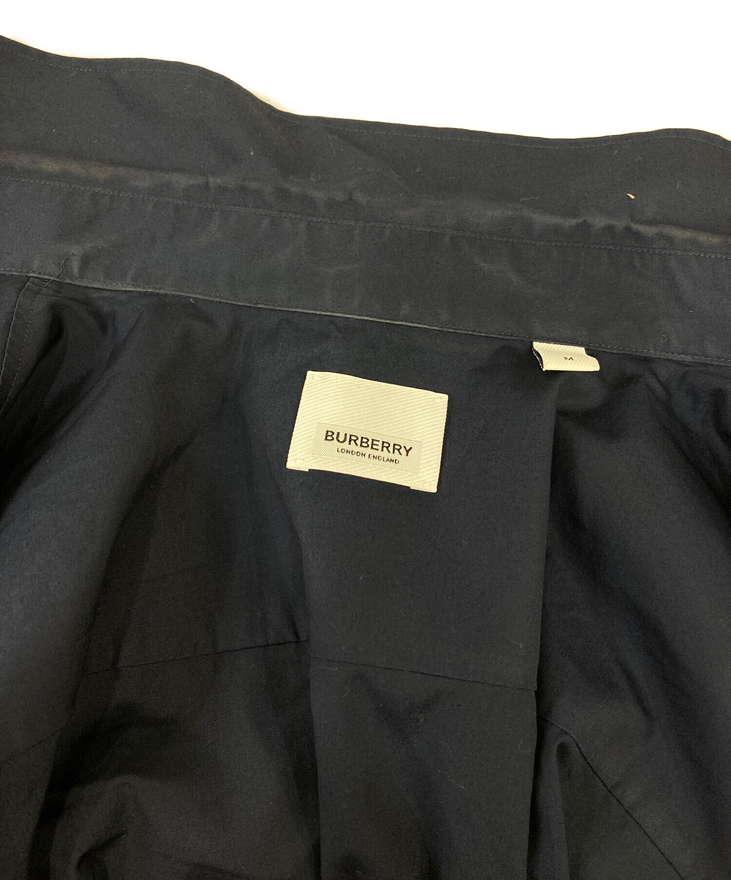 中古・古着通販】BURBERRY (バーバリー) TBロゴ刺繍シャツ ネイビー