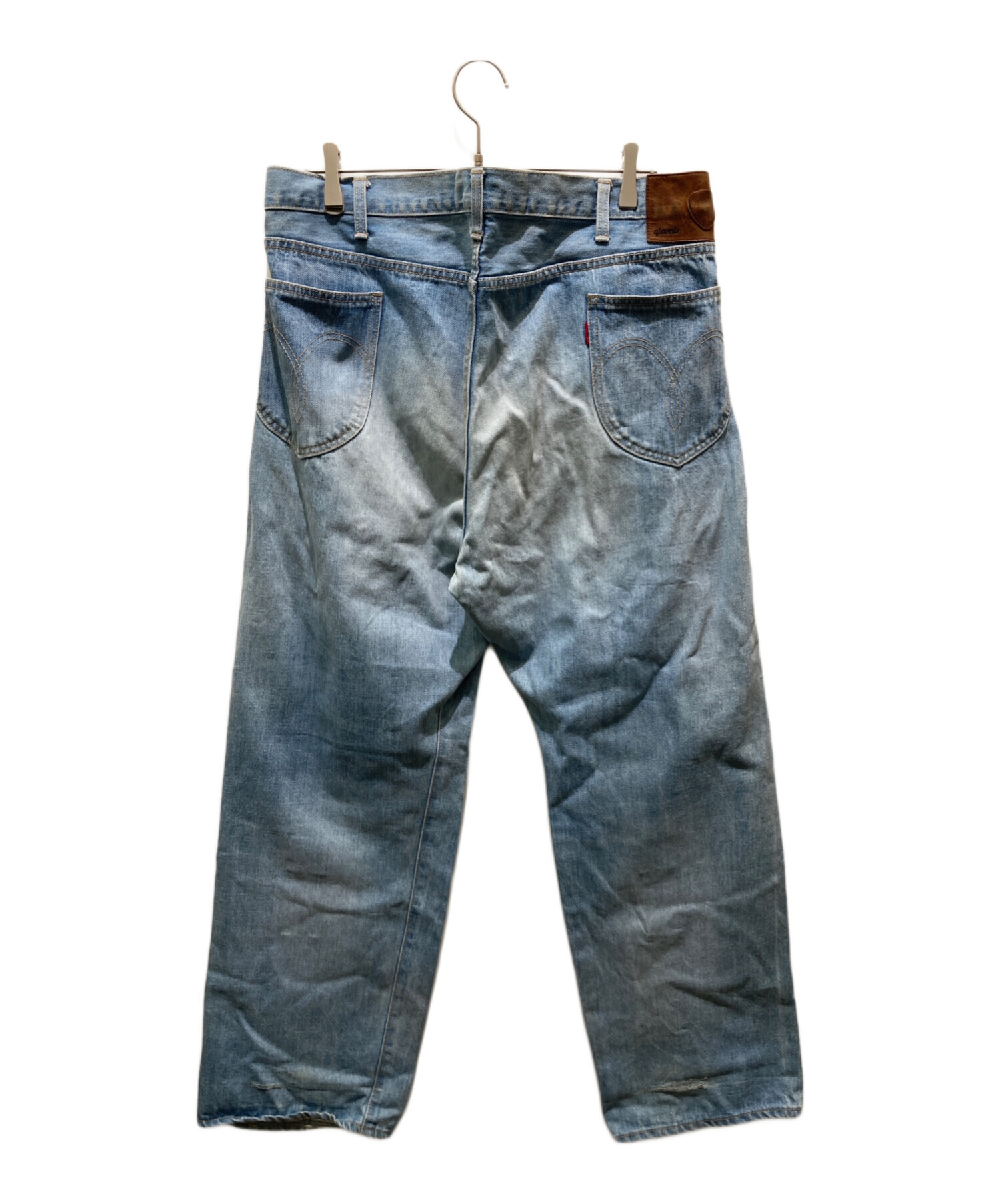 中古・古着通販】glamb (グラム) パッチワークワイドデニムパンツ