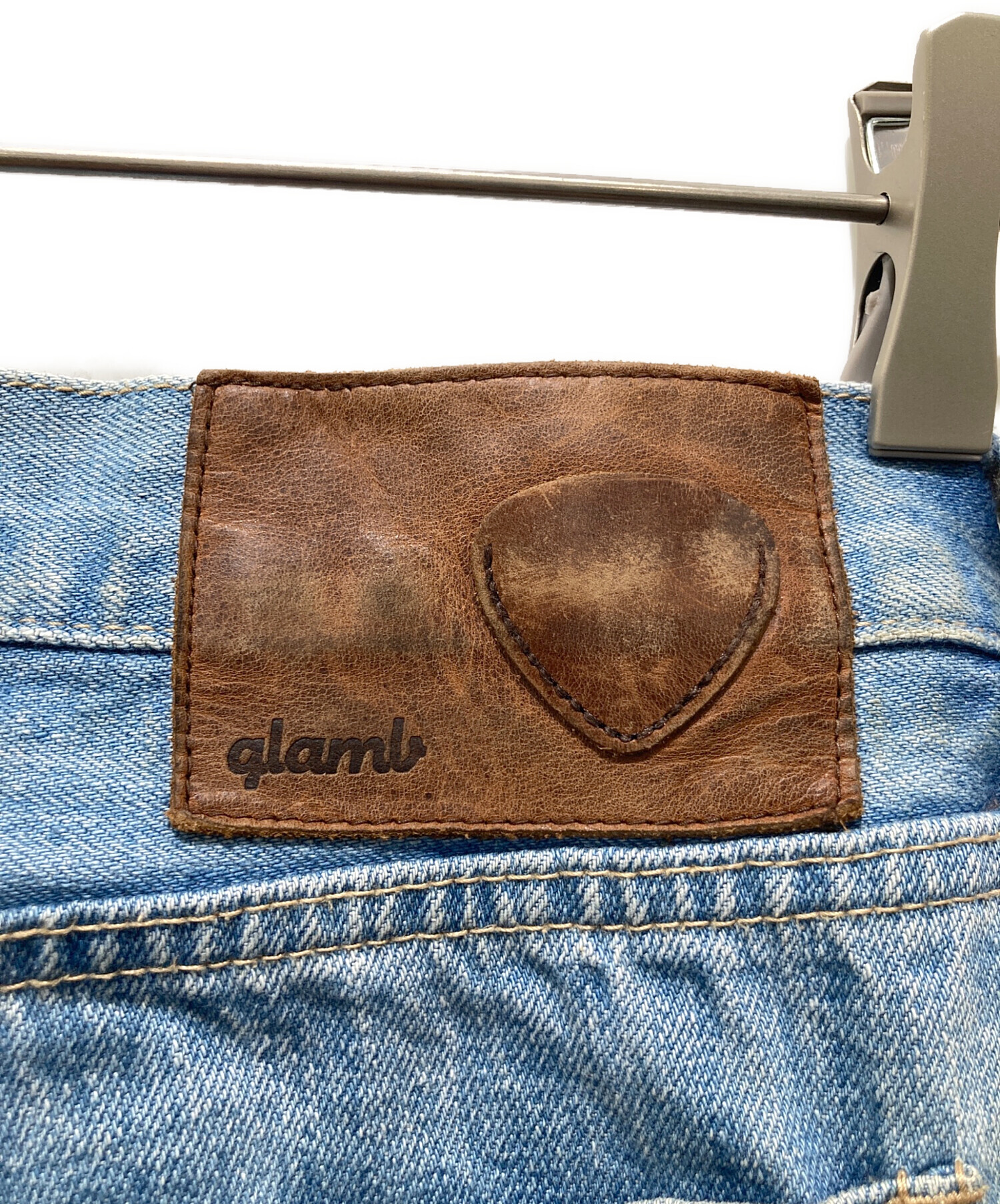 中古・古着通販】glamb (グラム) パッチワークワイドデニムパンツ