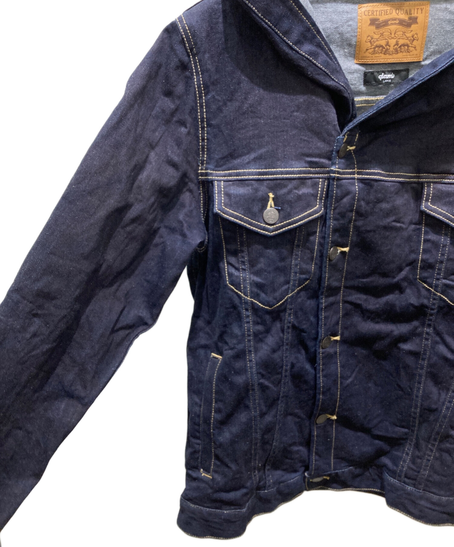 中古・古着通販】glamb (グラム) Carol Denim JKT インディゴ サイズ:L