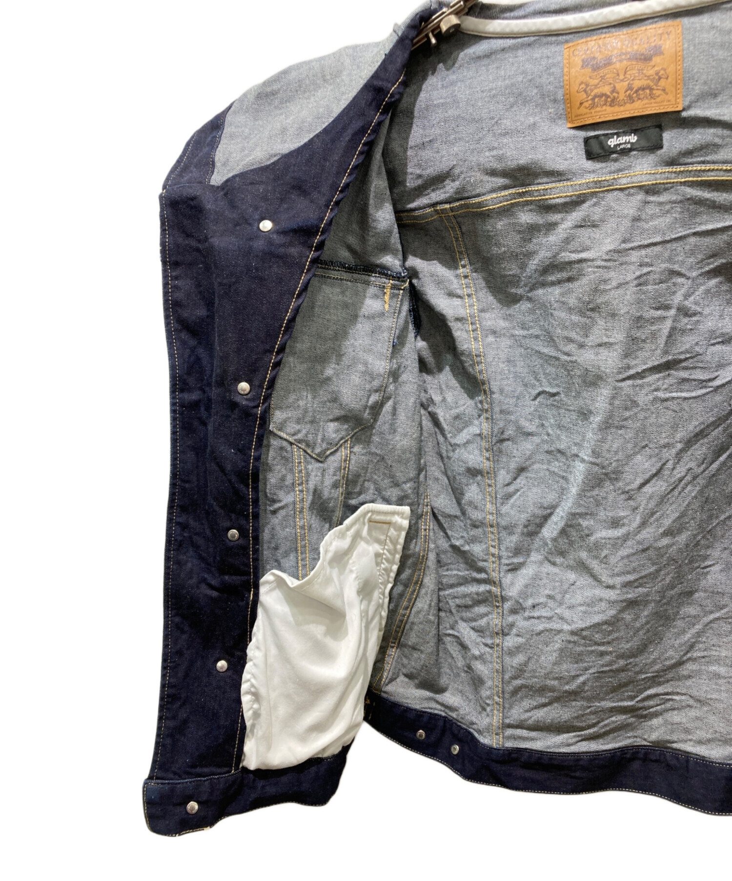 中古・古着通販】glamb (グラム) Carol Denim JKT インディゴ サイズ:L