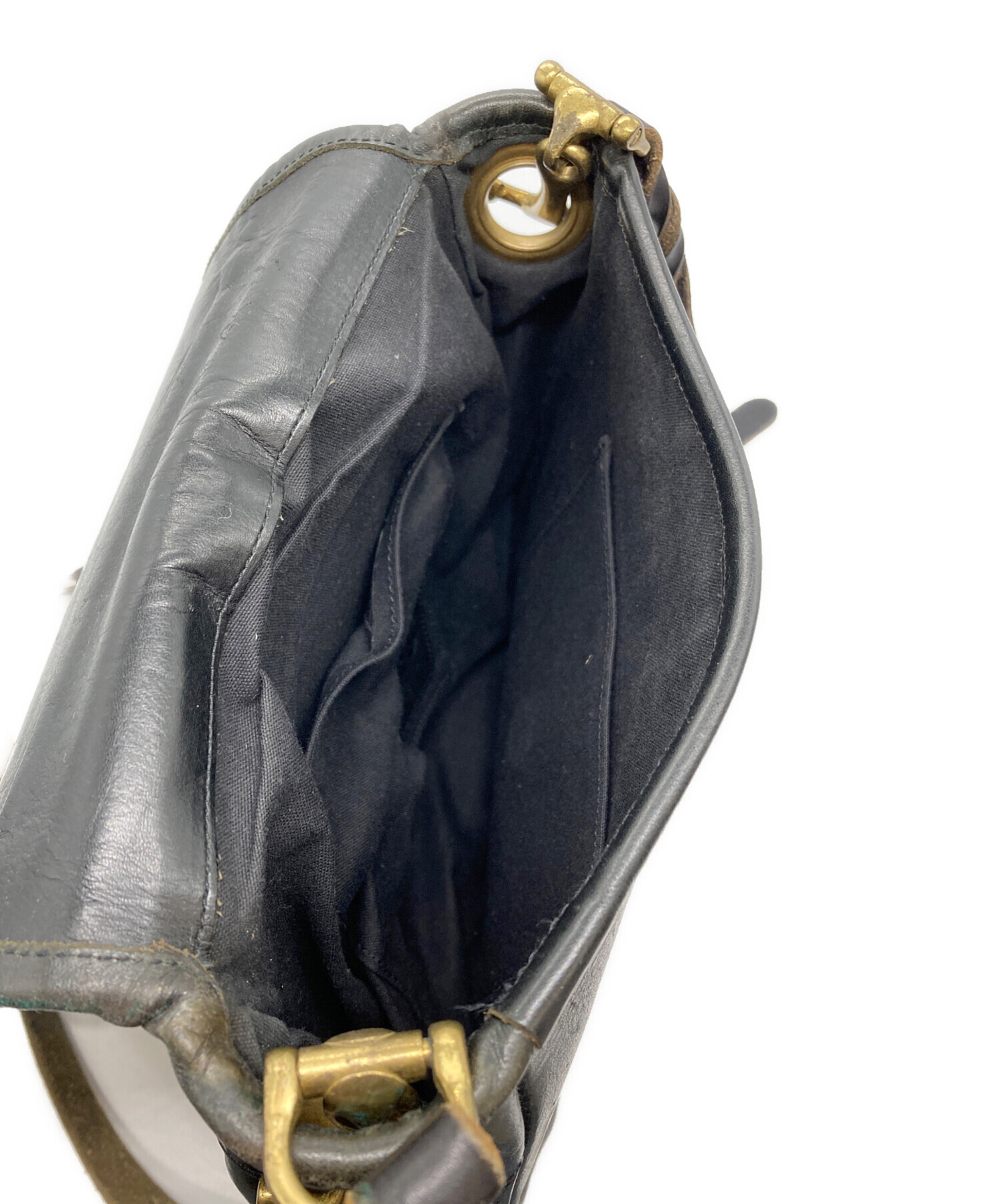 中古・古着通販】FUNNY (ファニー) レザーショルダーバッグ