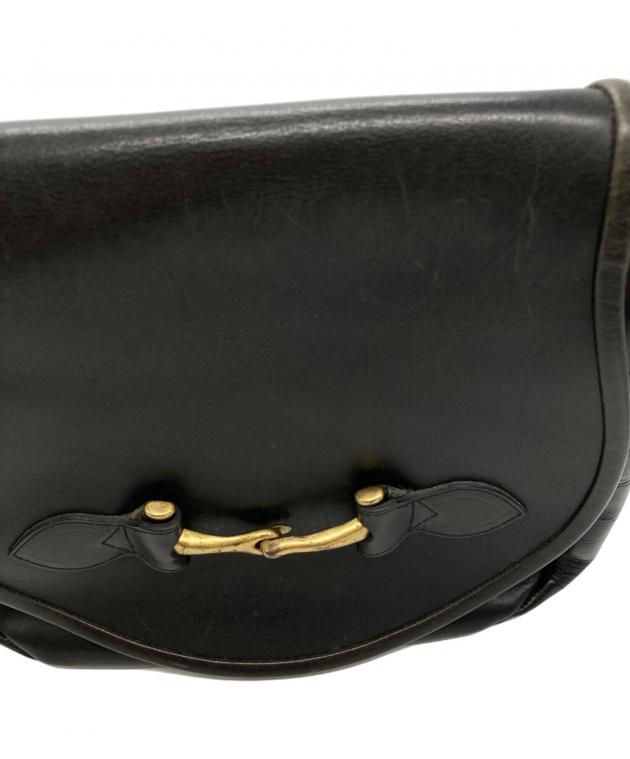 中古・古着通販】FUNNY (ファニー) レザーショルダーバッグ ブラック