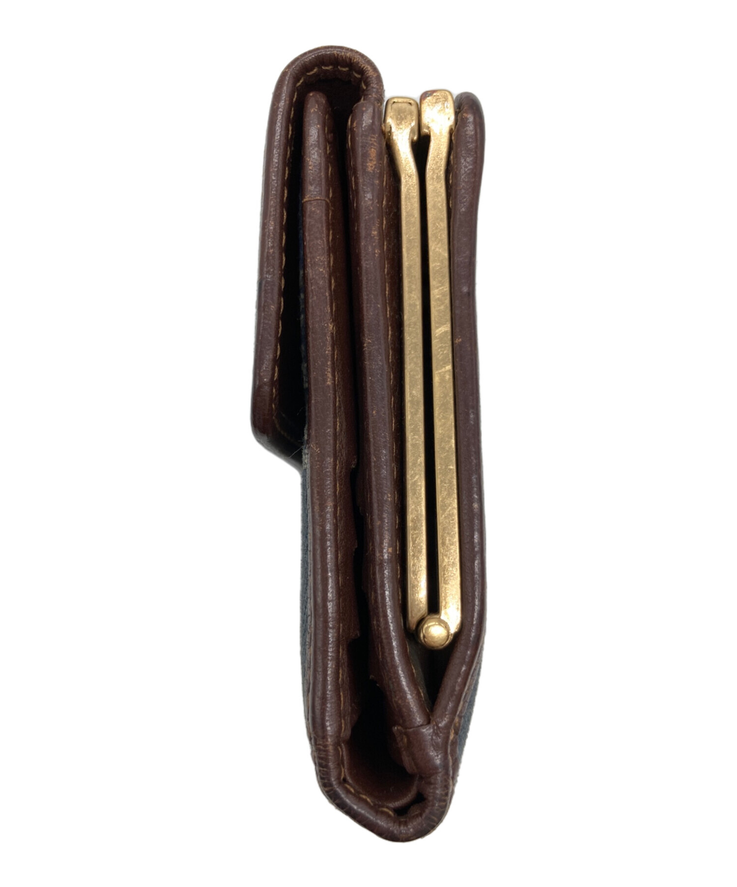 中古・古着通販】CELINE (セリーヌ) がま口折り財布 ブルー｜ブランド