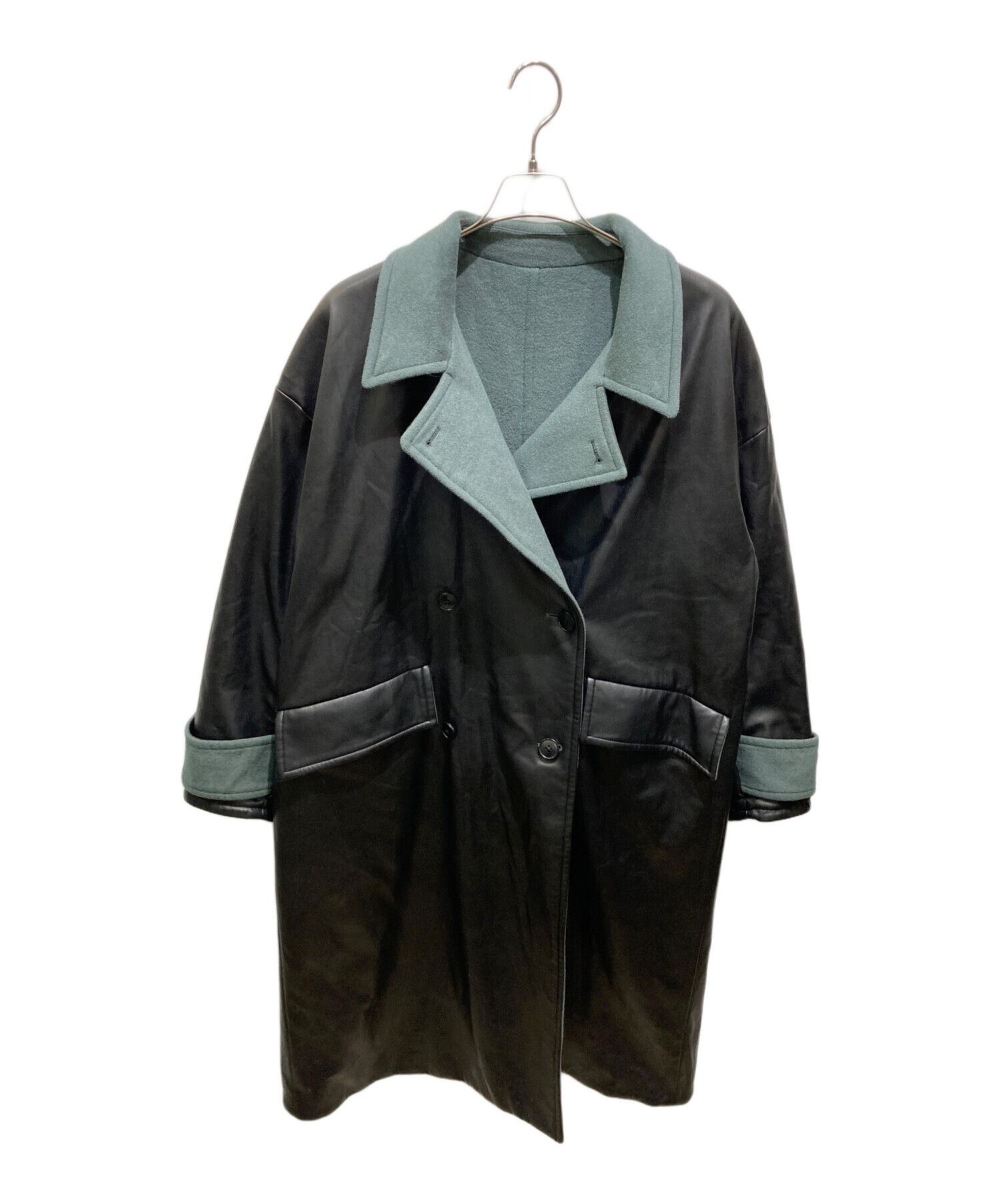 中古・古着通販】HARE (ハレ) リバーシブルフェイクレザーステンカラー 
