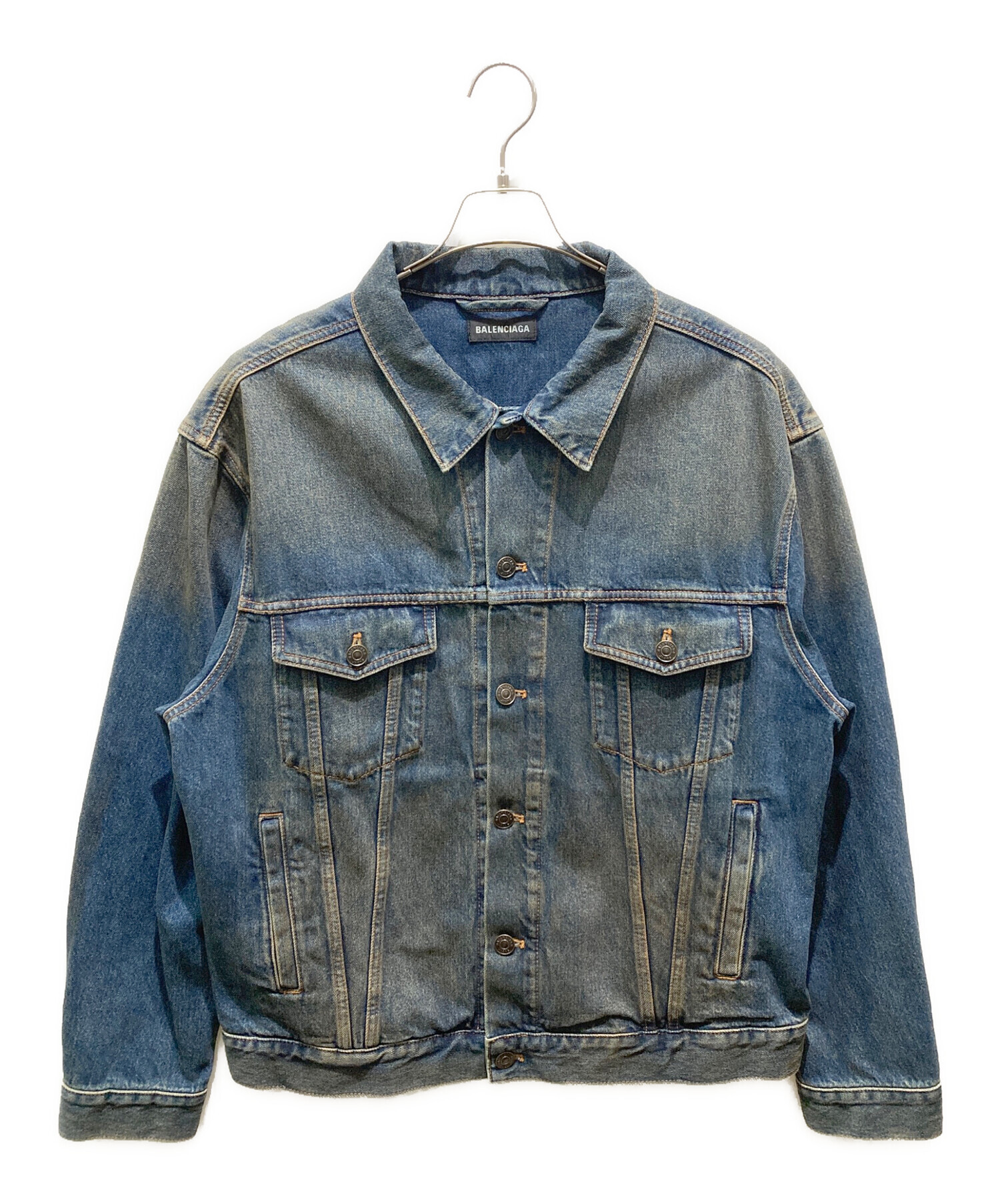 BALENCIAGA バレンシアガ デニムジャケット 中古・古着通販】BALENCIAGA (バレンシアガ) Back Logo Crush Denim
