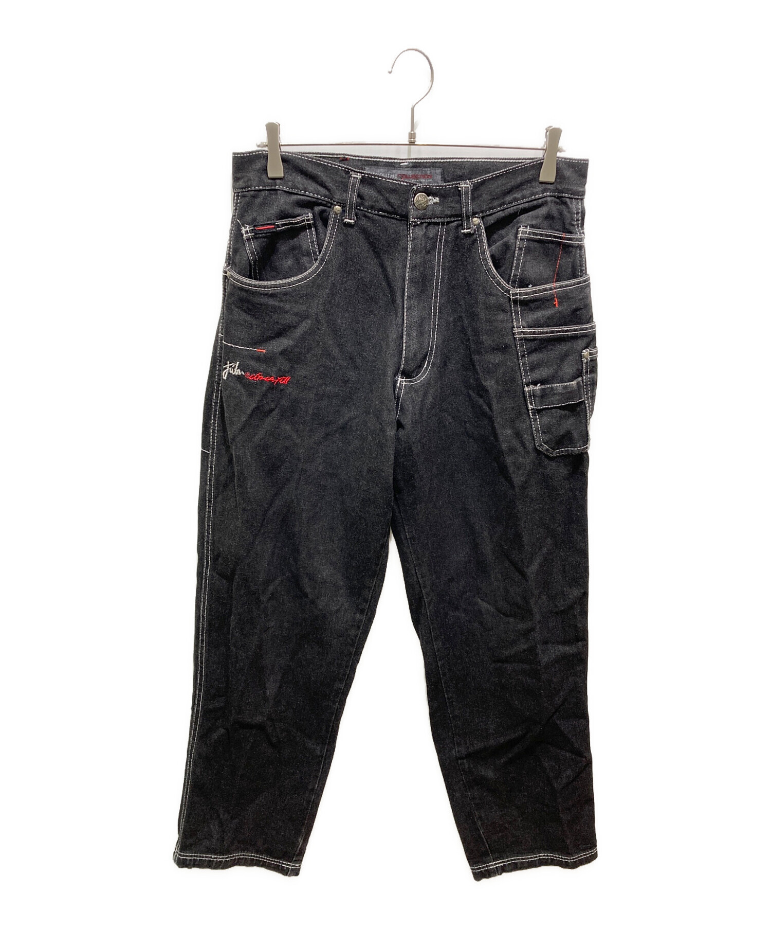 中古・古着通販】FUBU (フブ) ペインターデニムデニムパンツ ブラック