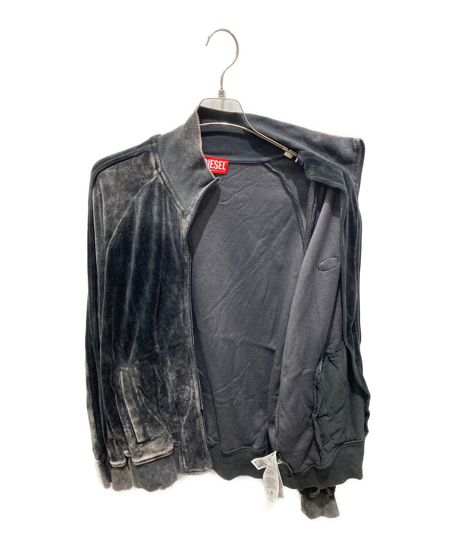 DIESELベロアジャケット 中古・古着通販】DIESEL (ディーゼル) ベロアジャケット ブラック