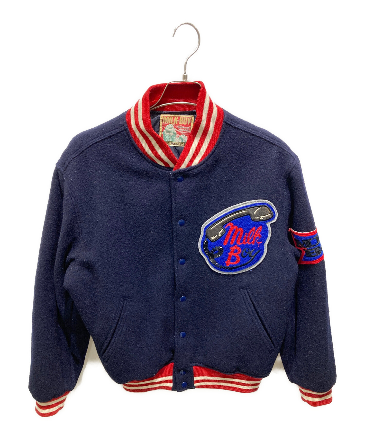 MILK.ミルクボーイ　スタジャン、パンク、ロリータ 中古・古着通販】MILK BOY (ミルクボーイ) スタジャン ネイビー サイズ