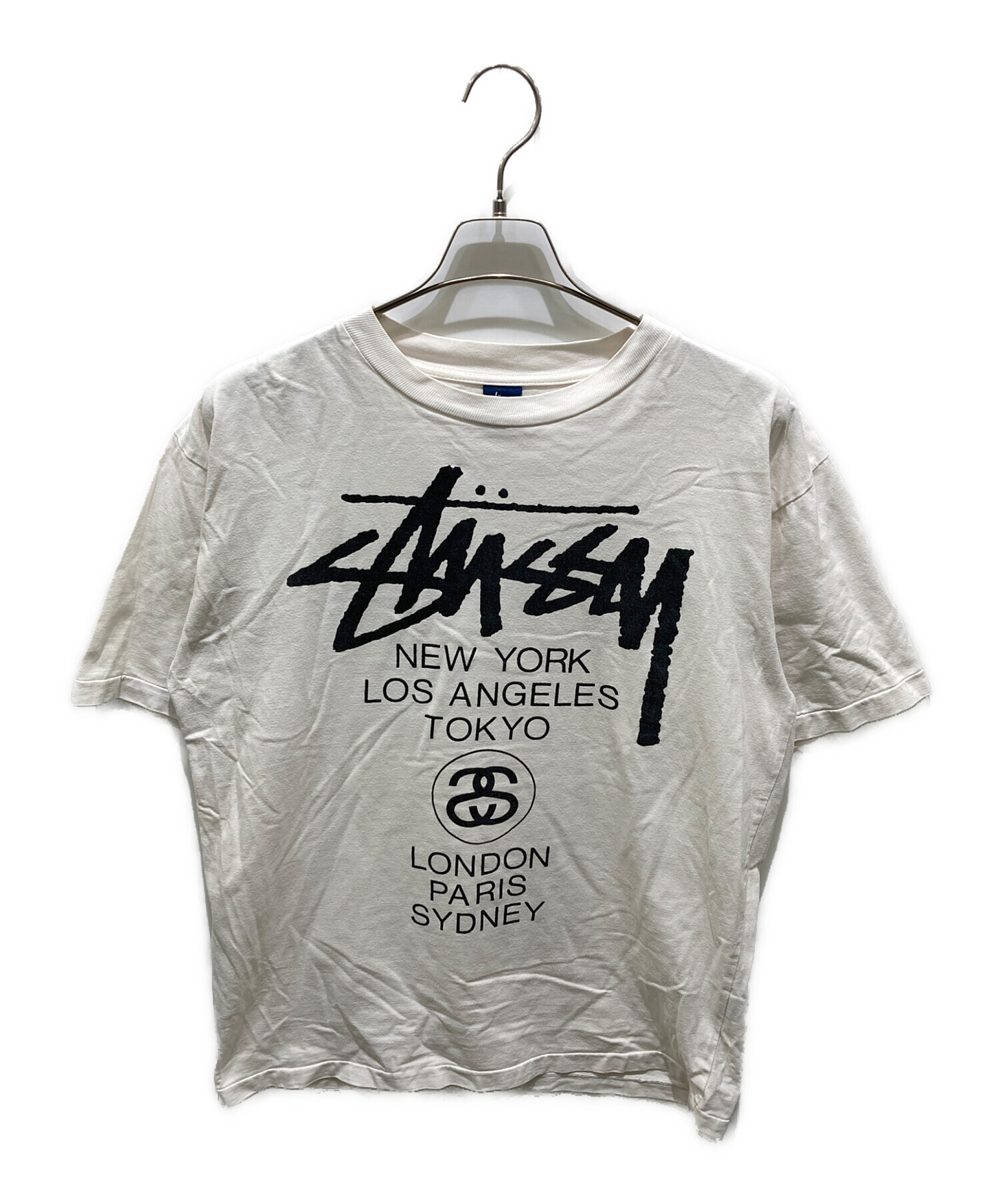 中古・古着通販】stussy (ステューシー) プリントTシャツ ホワイト