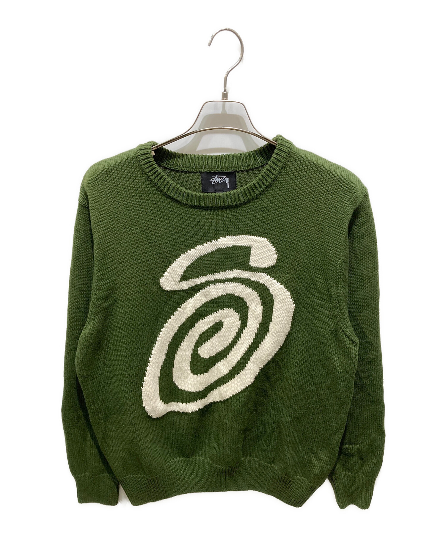 中古・古着通販】stussy (ステューシー) CURLY Sロゴニット グリーン 