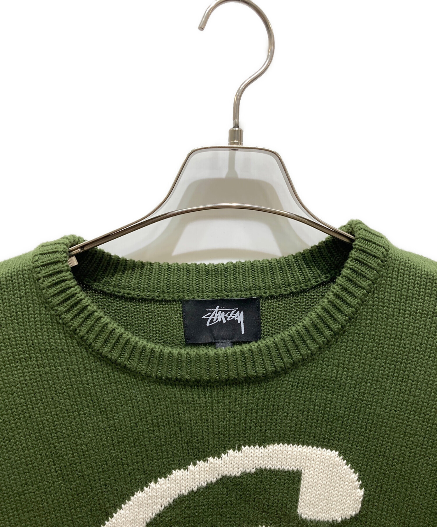 中古・古着通販】stussy (ステューシー) CURLY Sロゴニット グリーン 