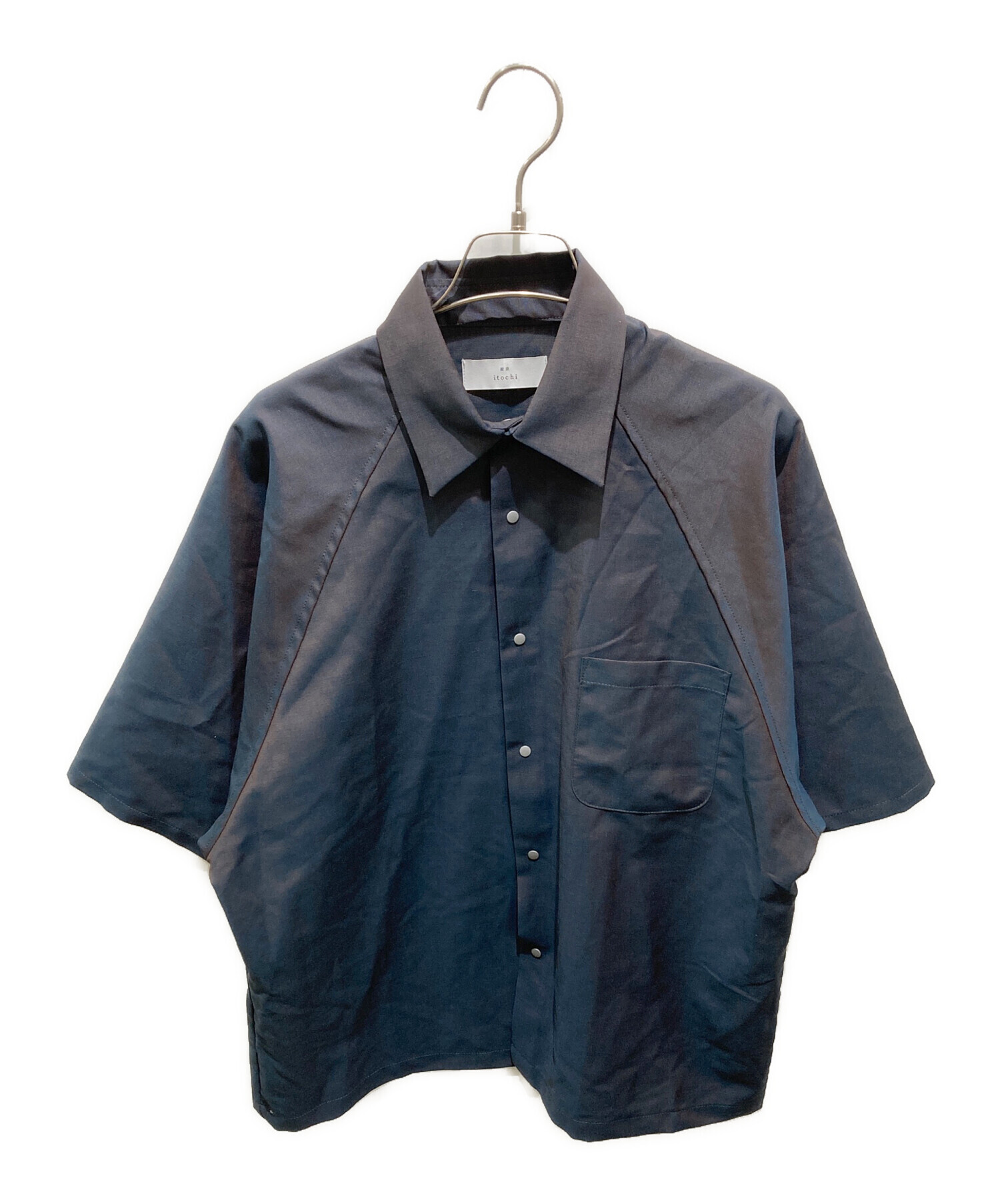 服屋 itochi ラグランハーフスリーブシャツ 半袖シャツ モヘヤ混 Mサイズ 中古・古着通販】itochi (イトチ) Wool & Kid mohair Tropical raglan