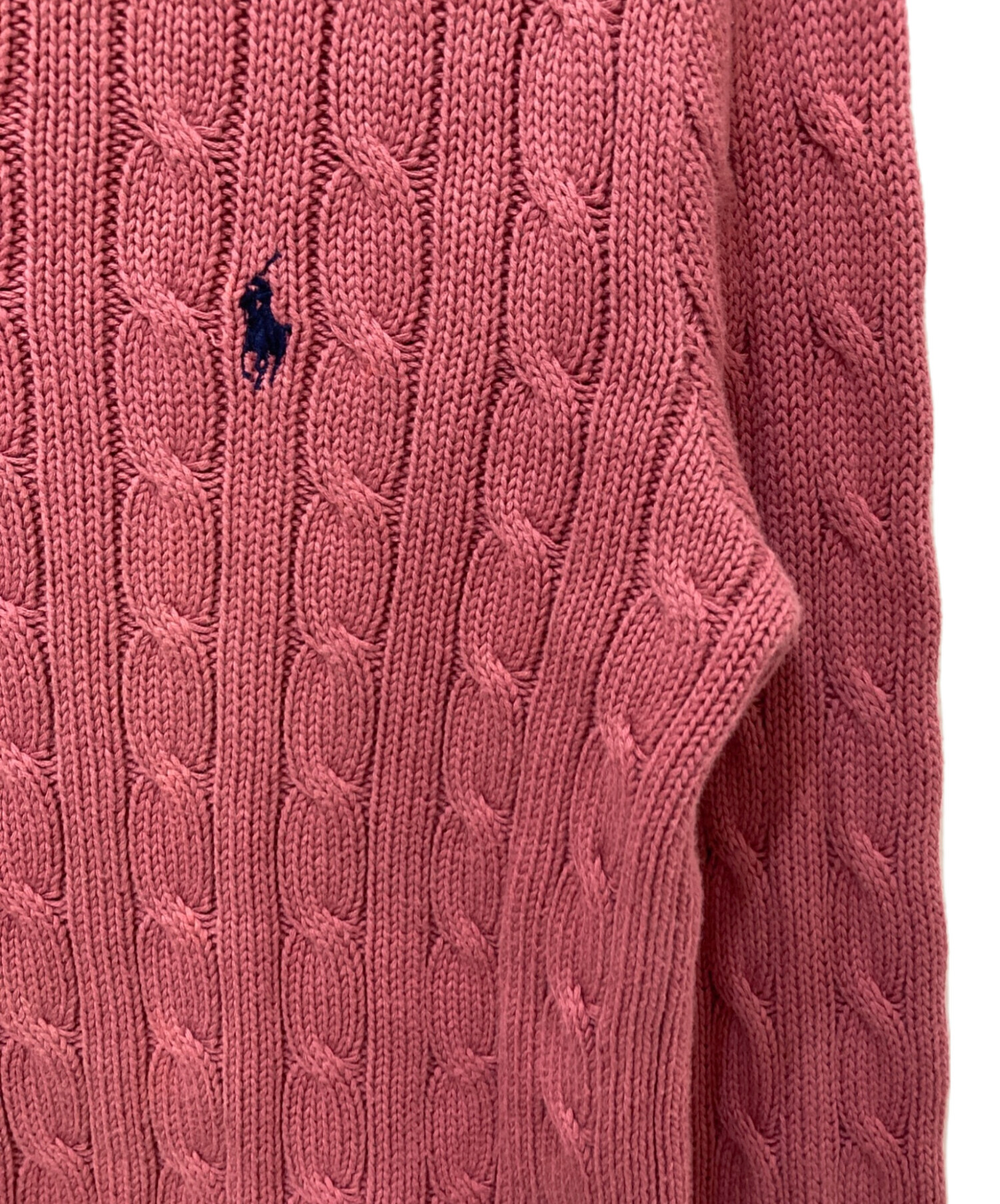 Polo Ralph Lauren ケーブルニット ピンク S ラルフローレン 中古・古着通販】RALPH LAUREN (ラルフローレン) ケーブルニット