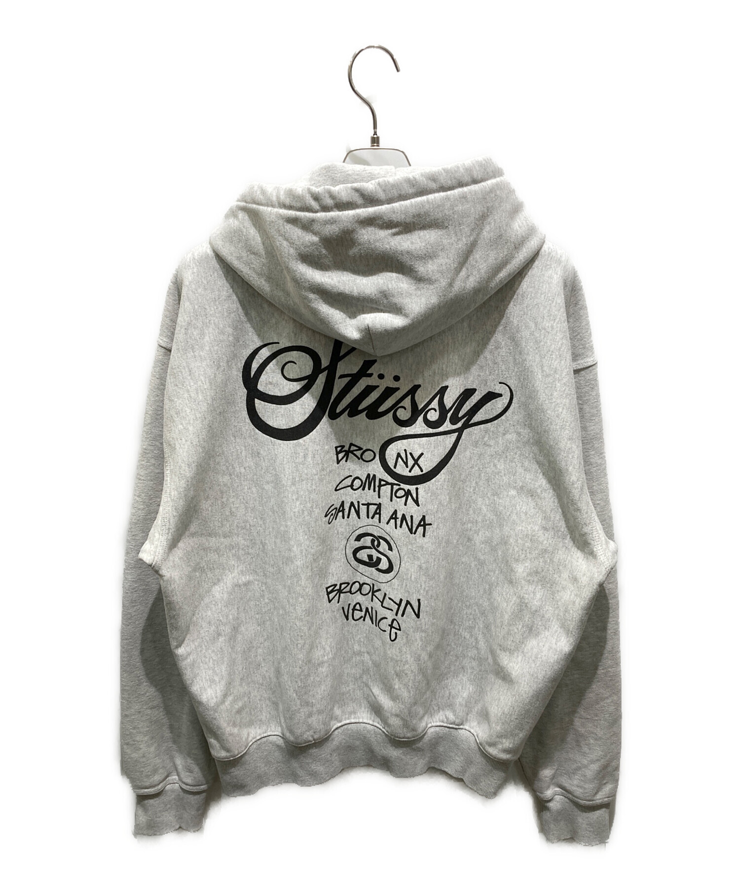 中古・古着通販】stussy (ステューシー) プルオーバーパーカー グレー 