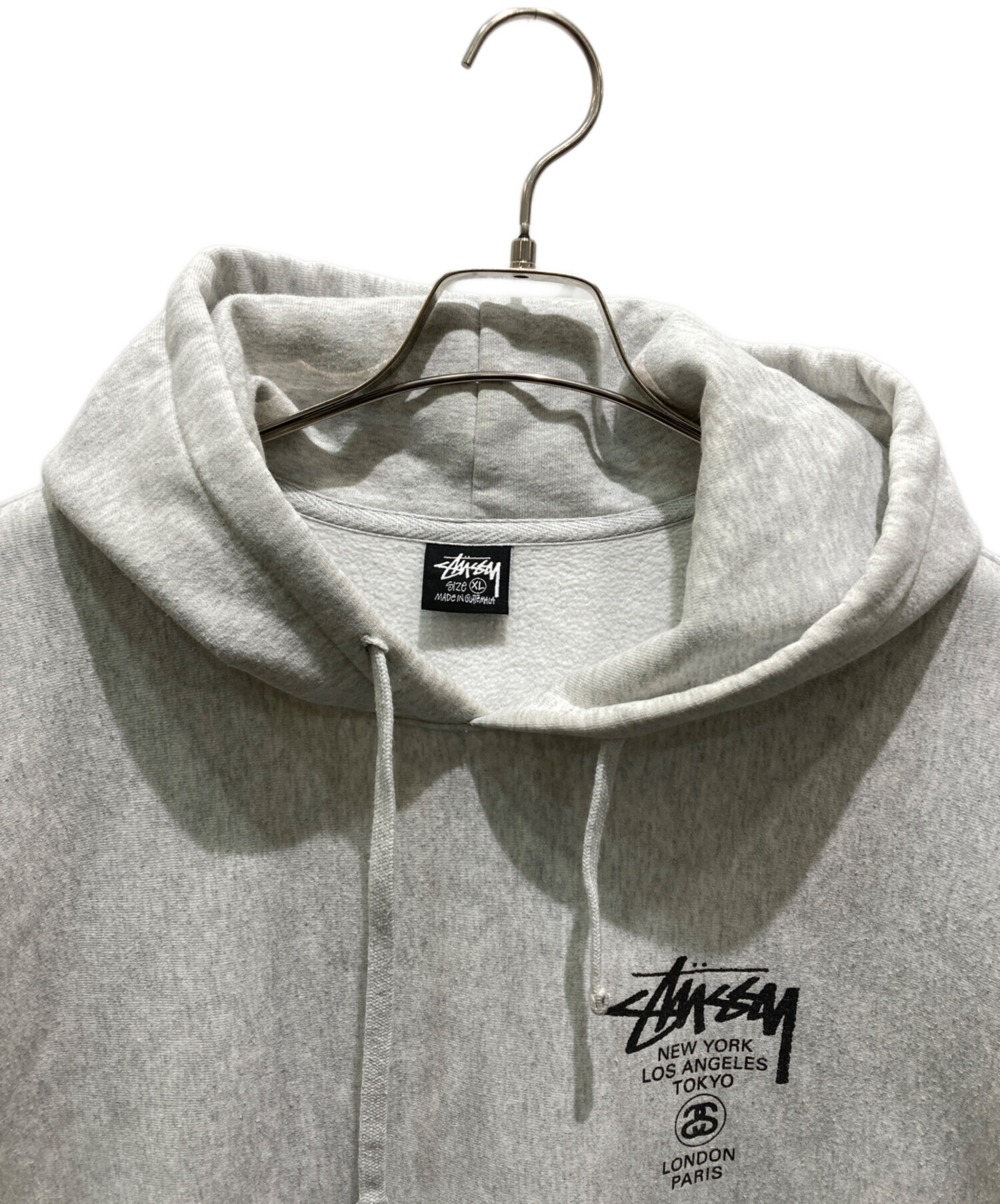 中古・古着通販】stussy (ステューシー) プルオーバーパーカー グレー 