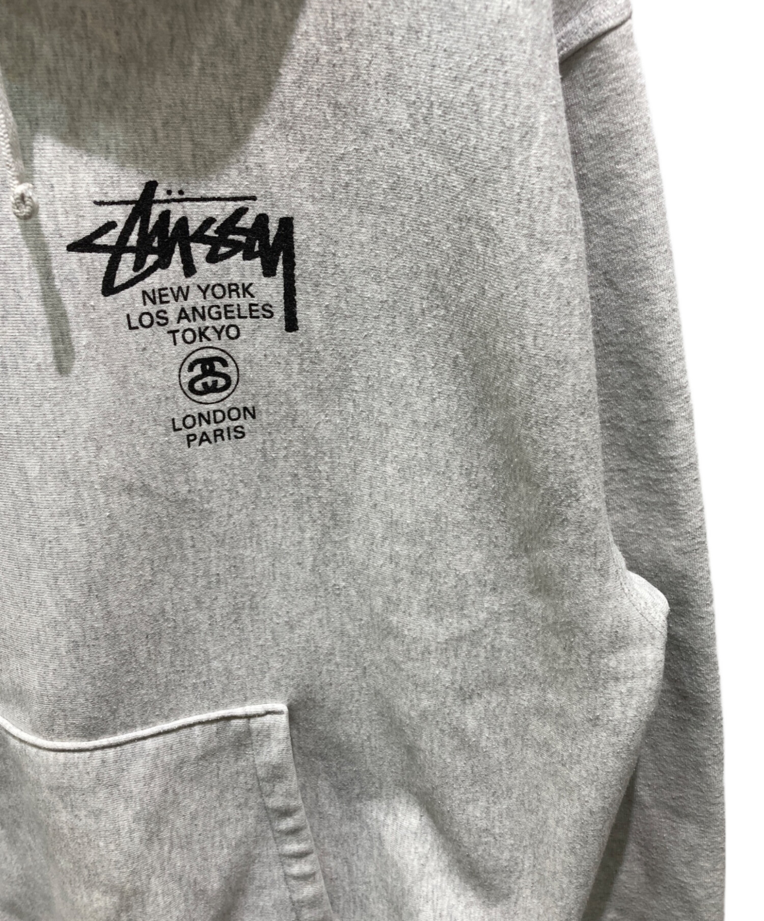 中古・古着通販】stussy (ステューシー) プルオーバーパーカー グレー 