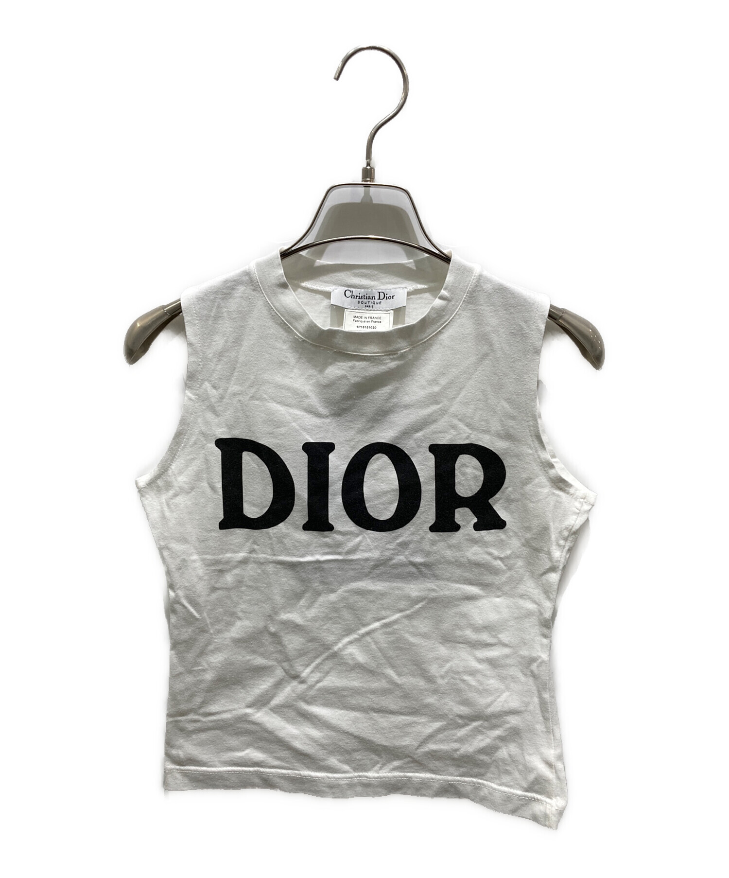 中古・古着通販】Dior (ディオール) ノースリーブカットソー ホワイト