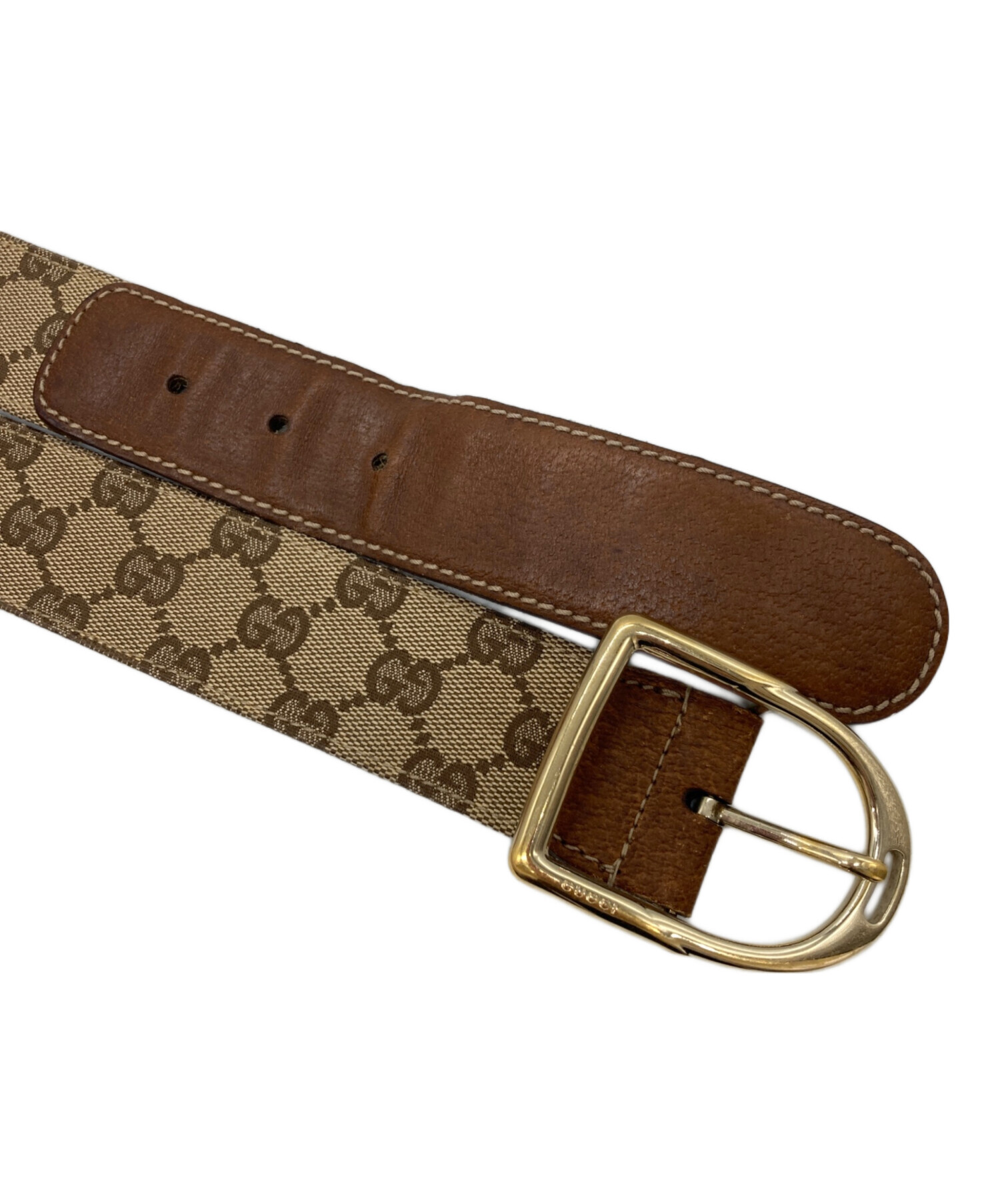 中古・古着通販】GUCCI (グッチ) GGキャンバスベルト ベージュ