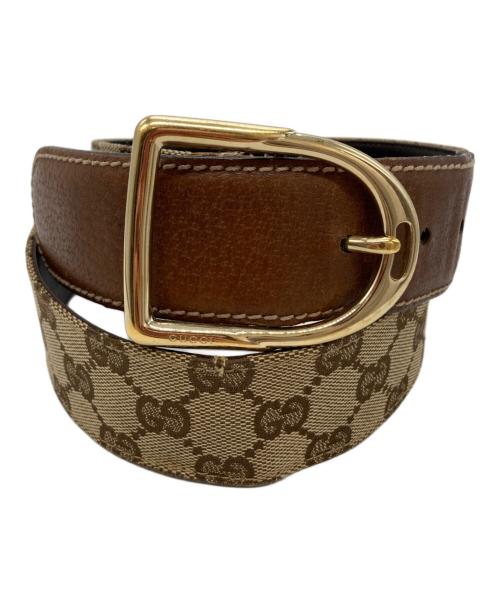 中古・古着通販】GUCCI (グッチ) GGキャンバスベルト ベージュ