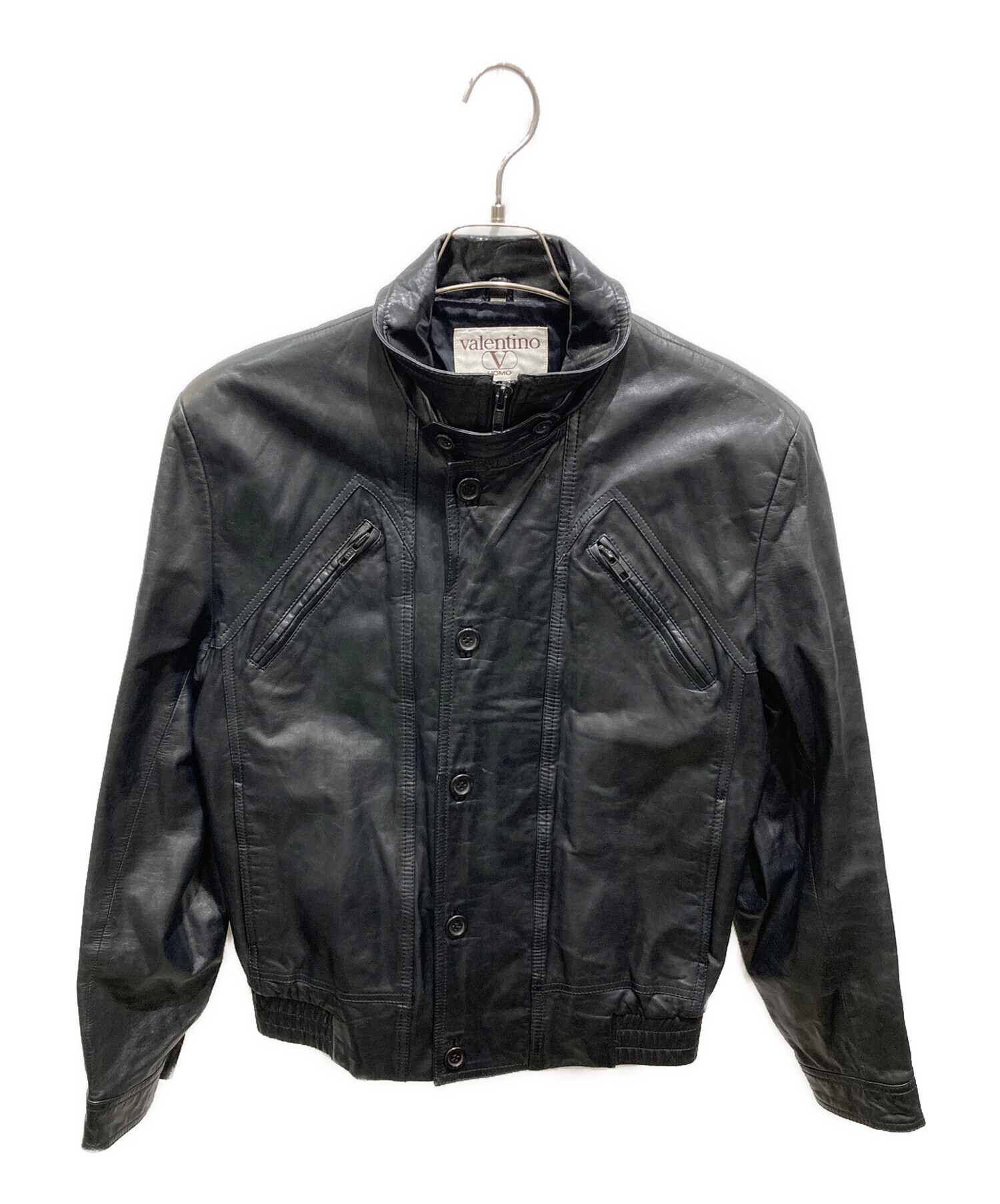 本革　VALENTINO バレンティノ バレンチノ レザージャケット 中古・古着通販】VALENTINO UOMO (ヴァレンティノ ウモ) レザー