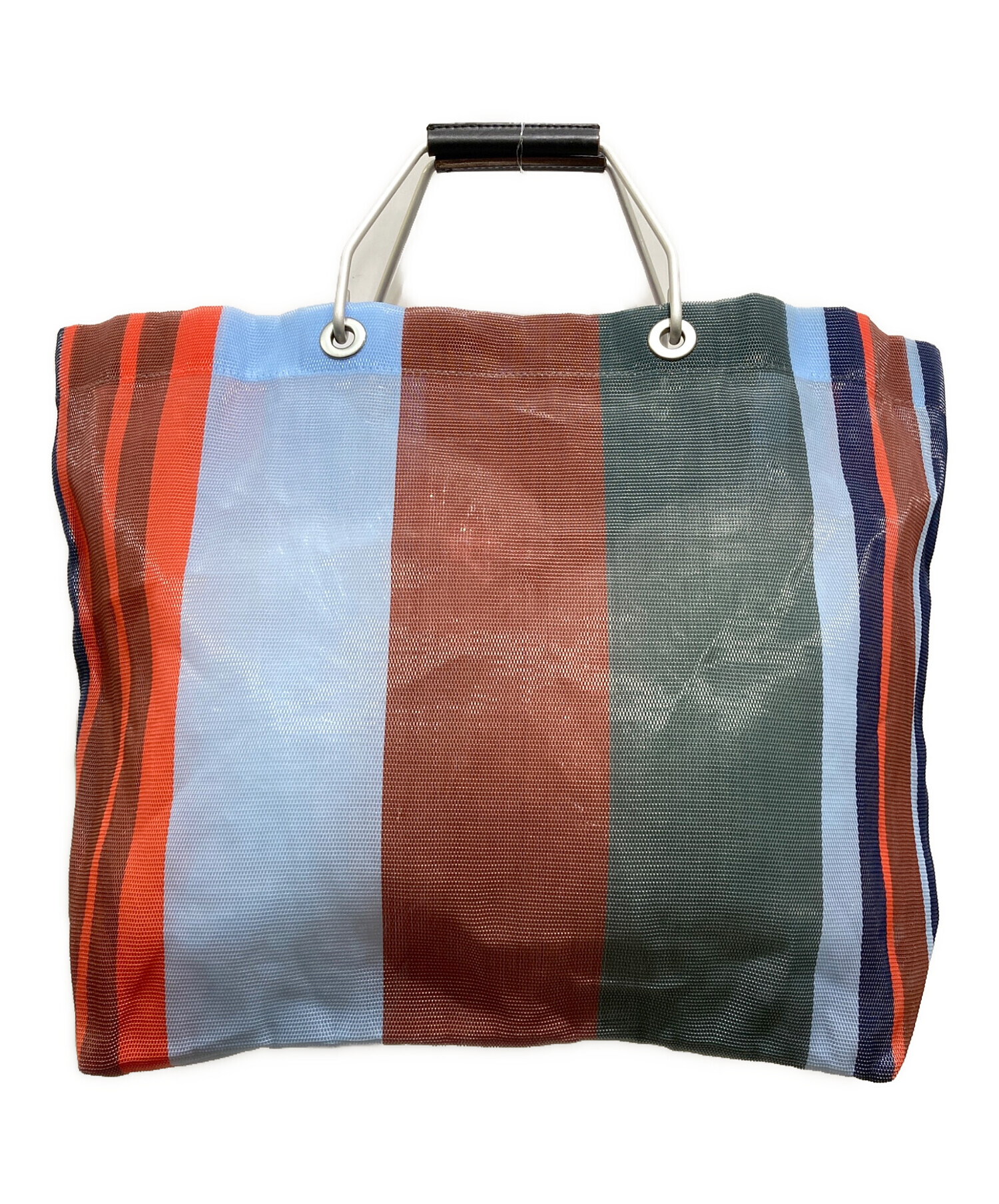 中古・古着通販】MARNI (マルニ) MARKET STRIPE BAG ブルー｜ブランド