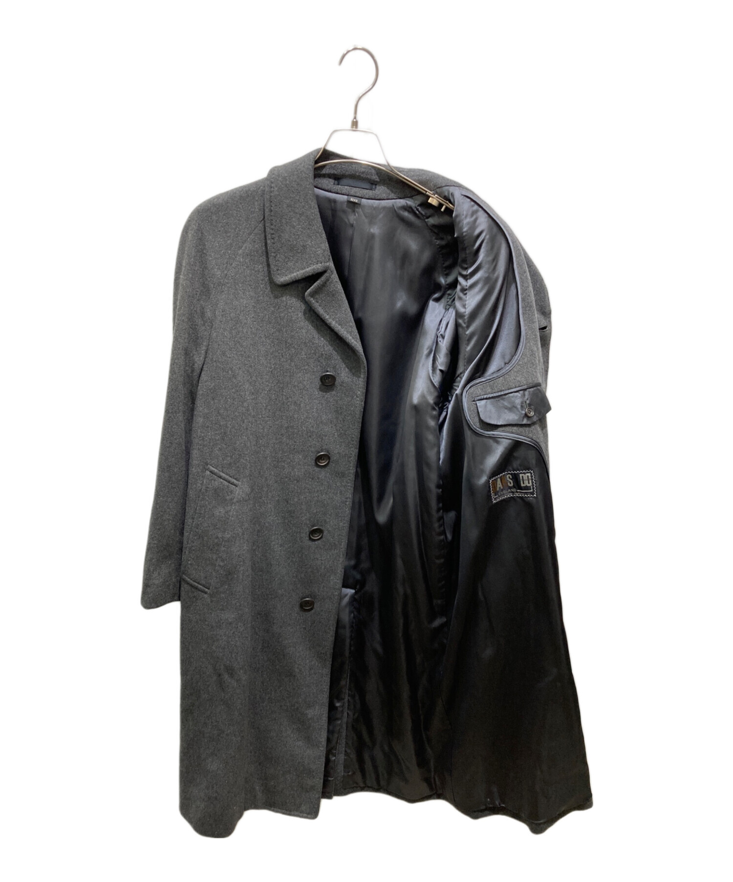 中古・古着通販】DAKS (ダックス) カシミヤ比翼コート グレー サイズ