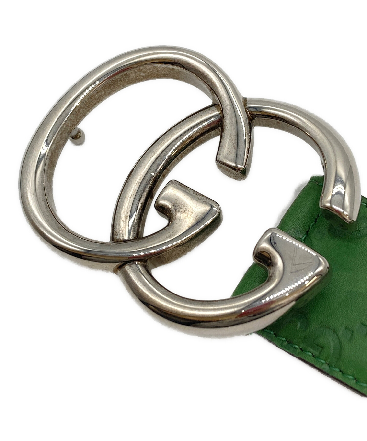 中古・古着通販】GUCCI (グッチ) ダブルG バックル ベルト グリーン
