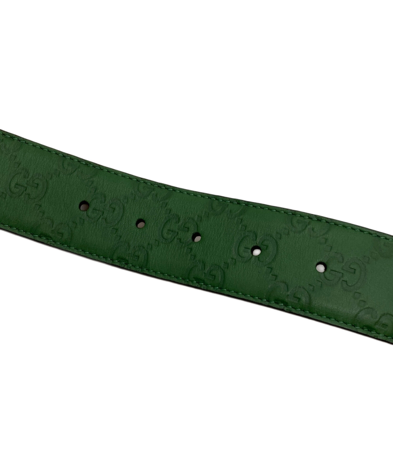 【未使用品】GUCCI グッチ ベルト ダブルG バックル 625839 中古・古着通販】GUCCI (グッチ) ダブルG バックル ベルト グリーン