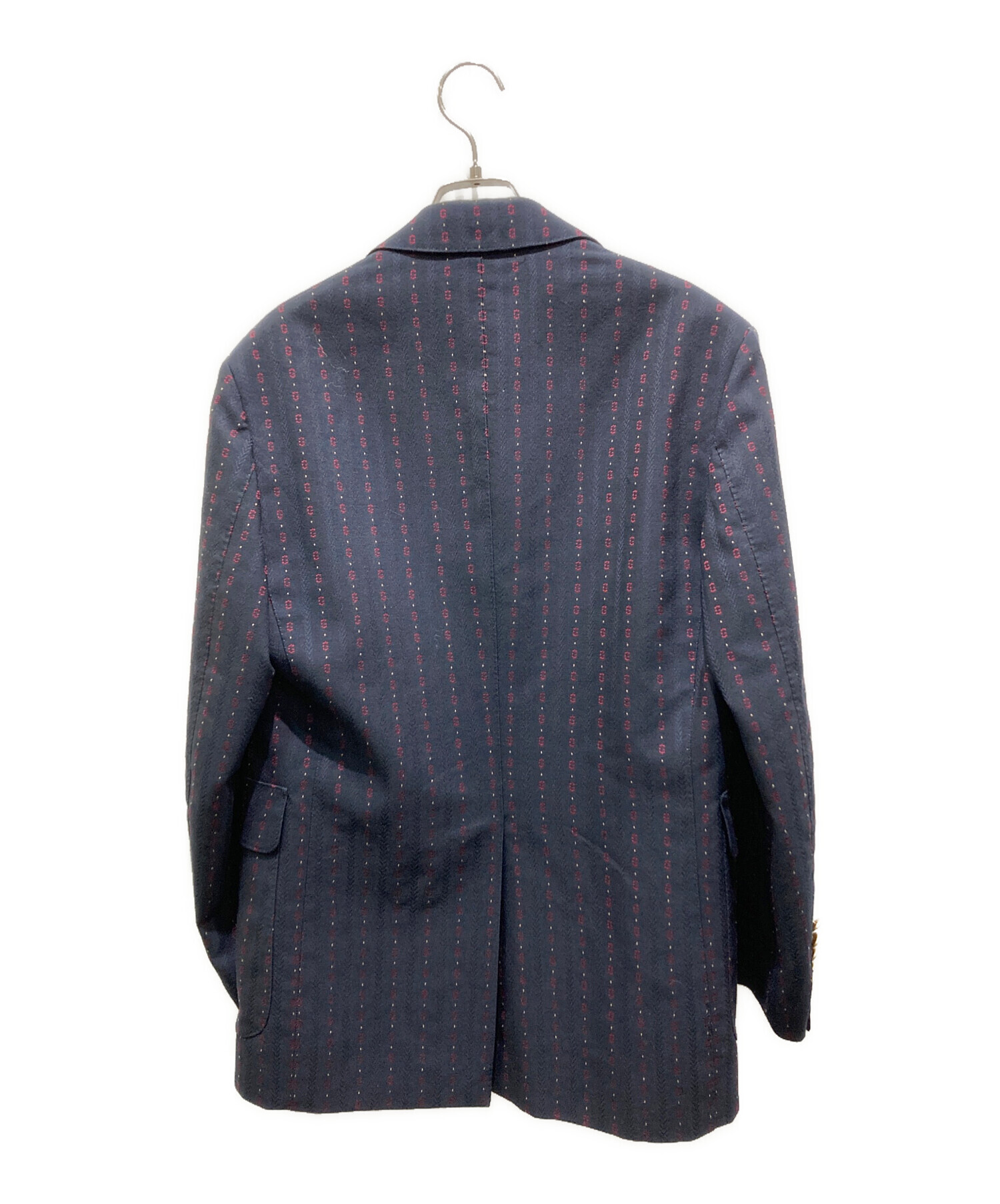 中古・古着通販】GUCCI (グッチ) Gストライプ柄 テーラードジャケット