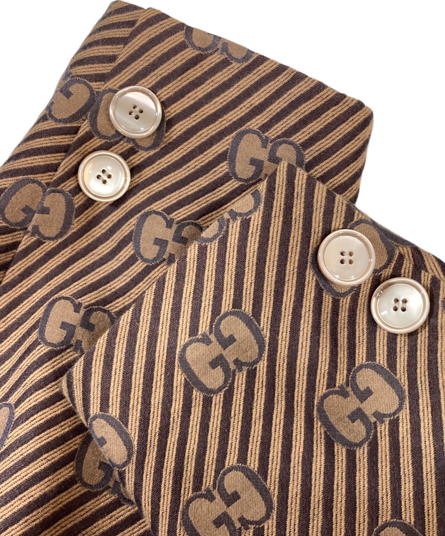 中古・古着通販】GUCCI (グッチ) GG柄 ジャガードジャケット ブラウン