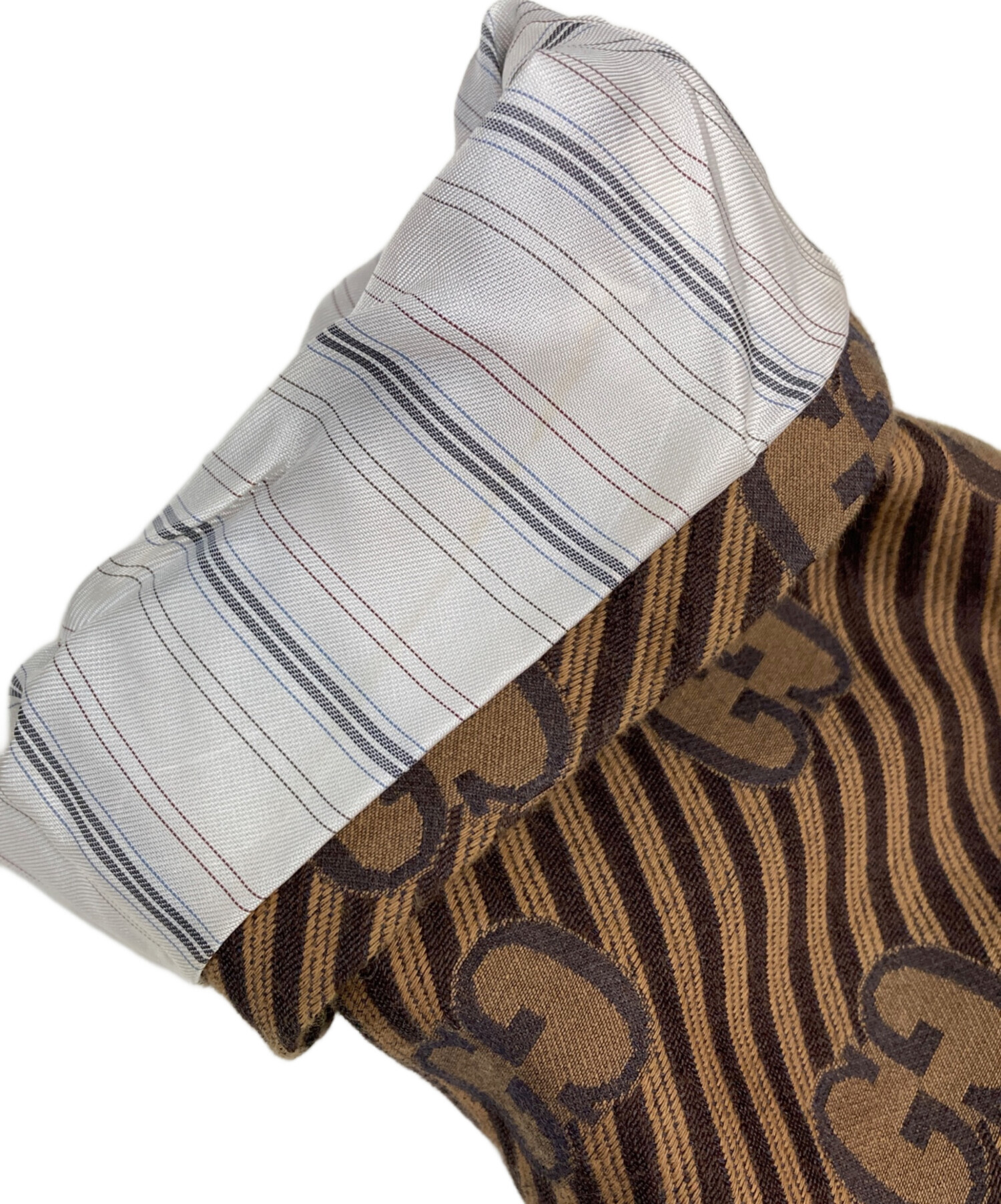 中古・古着通販】GUCCI (グッチ) GG柄 ジャガードジャケット ブラウン