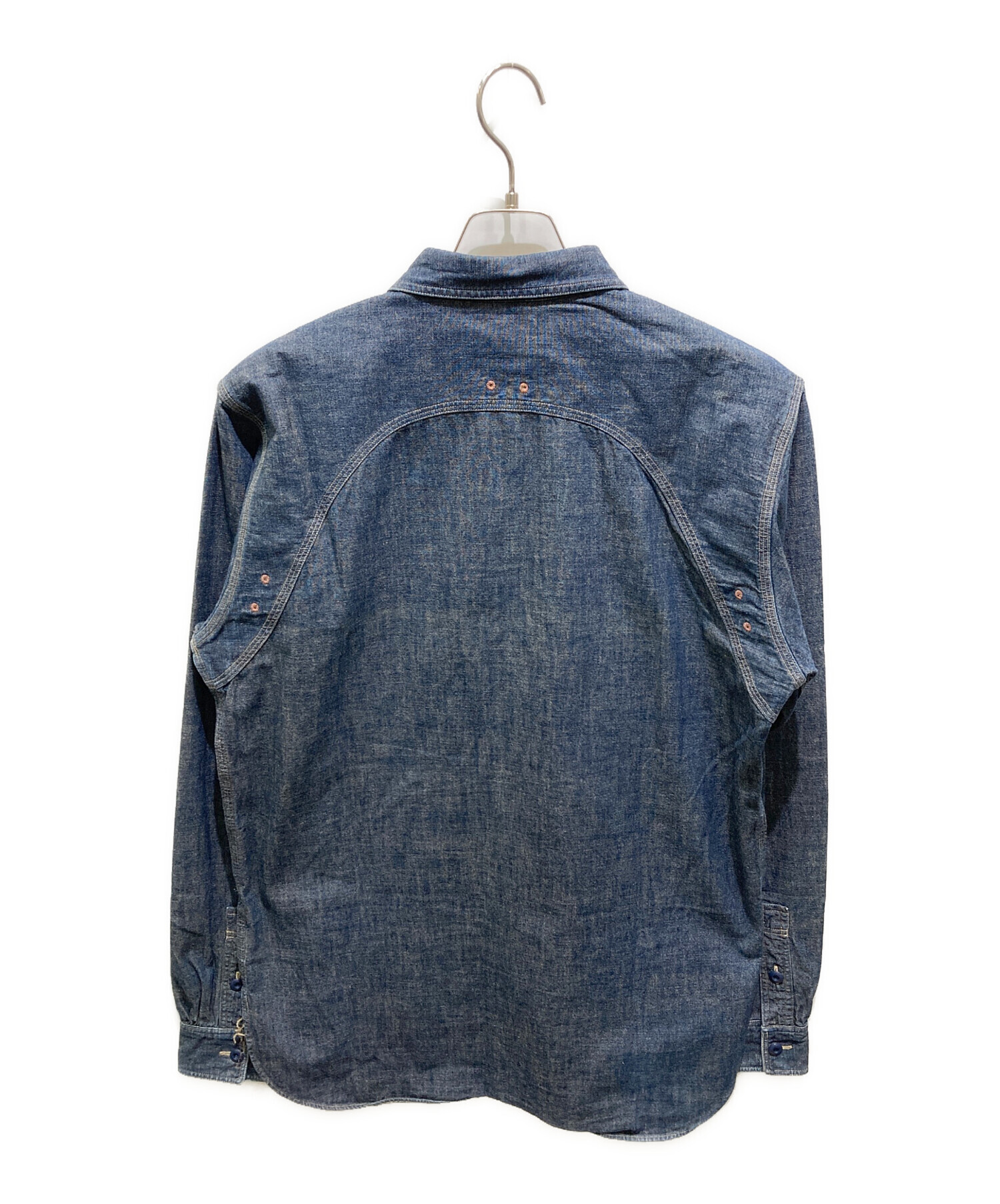 RRL ダブルアールエル インディゴ シャンブレー ウエスタンシャツ 1 RRL（ダブル アール エル）の「インディゴ シャンブレー ウエスタン