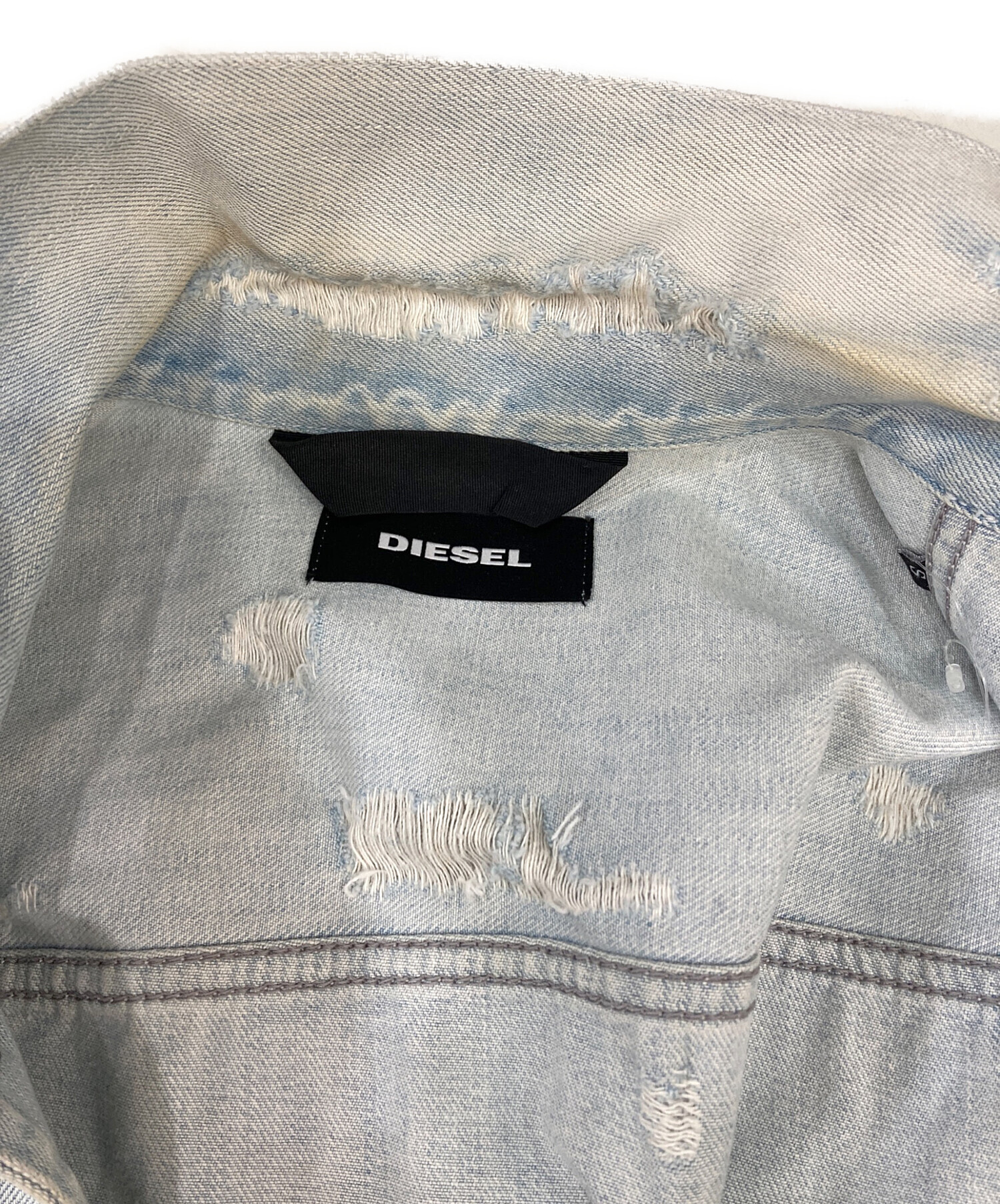 中古・古着通販】DIESEL (ディーゼル) ダメージ加工デニムジャケット 