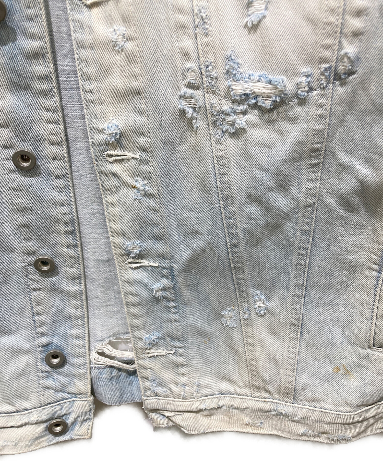 中古・古着通販】DIESEL (ディーゼル) ダメージ加工デニムジャケット 