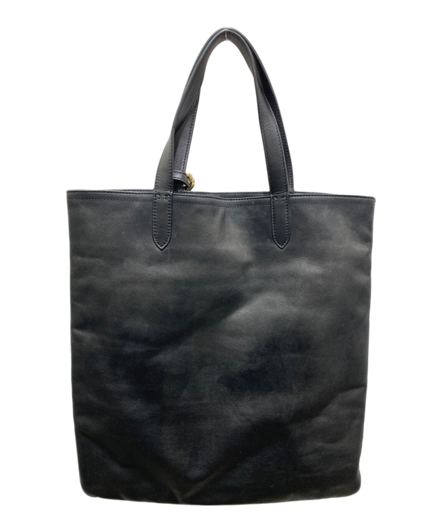 ラルフローレン　レザー　トートバック　男女兼用　美品　黒色　レア 中古・古着通販】RALPH LAUREN (ラルフローレン) レザートートバッグ