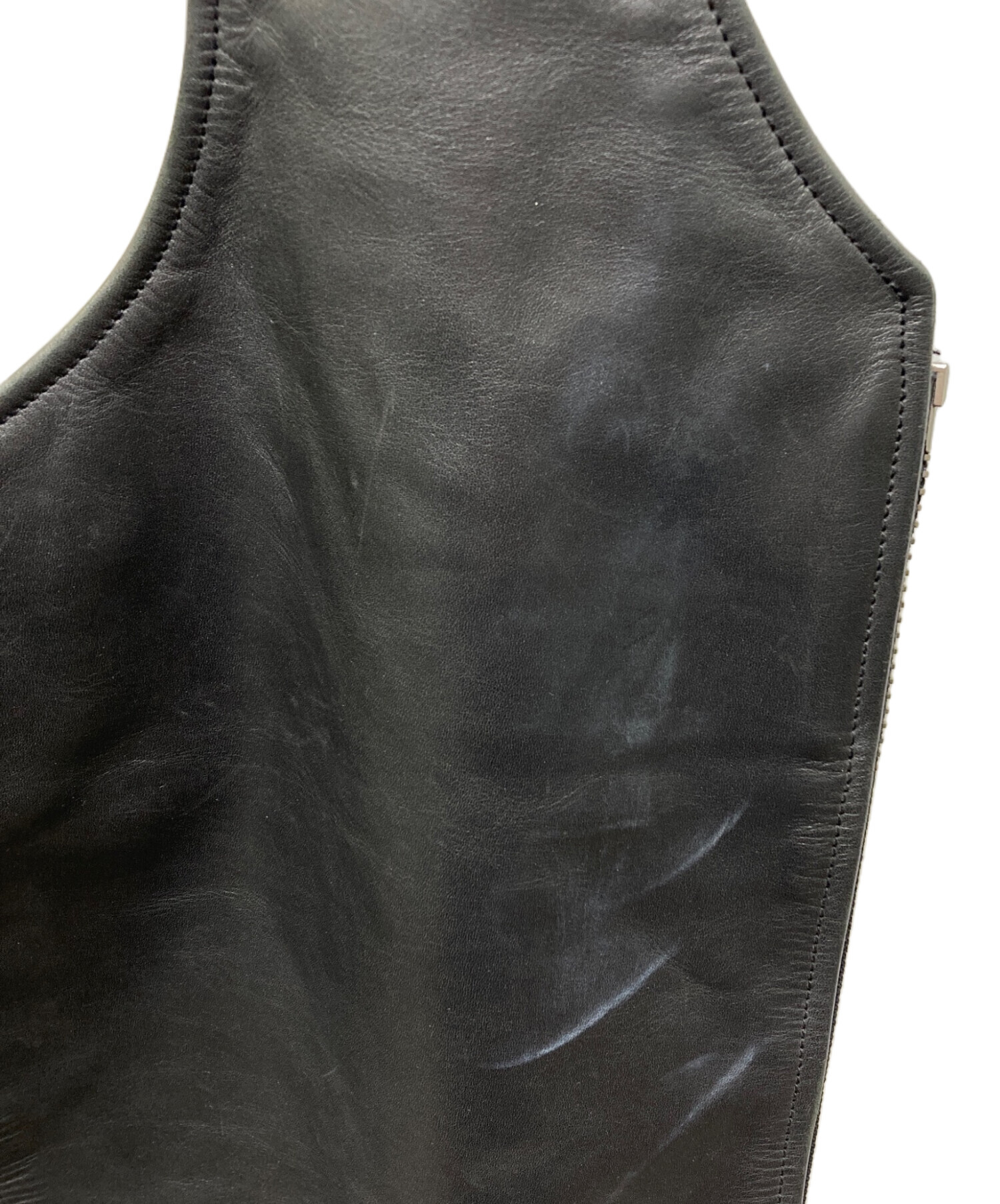 中古・古着通販】KADOYA (カドヤ) レザーチャップス ブラック サイズ