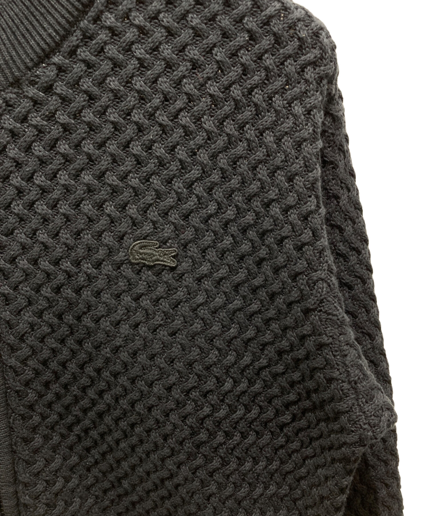 中古・古着通販】LACOSTE (ラコステ) バスケットニットジップアップ 