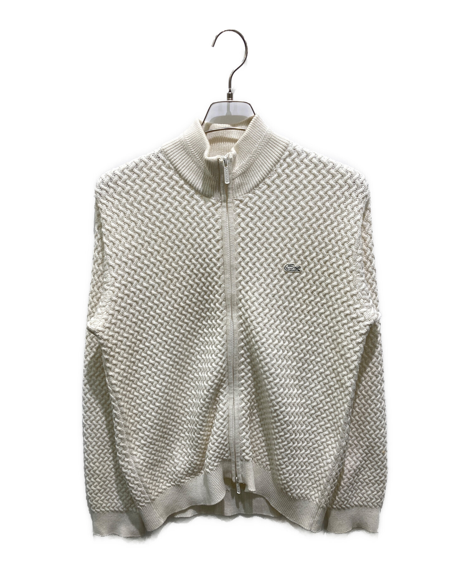 中古・古着通販】LACOSTE (ラコステ) バスケットニットジップアップ 