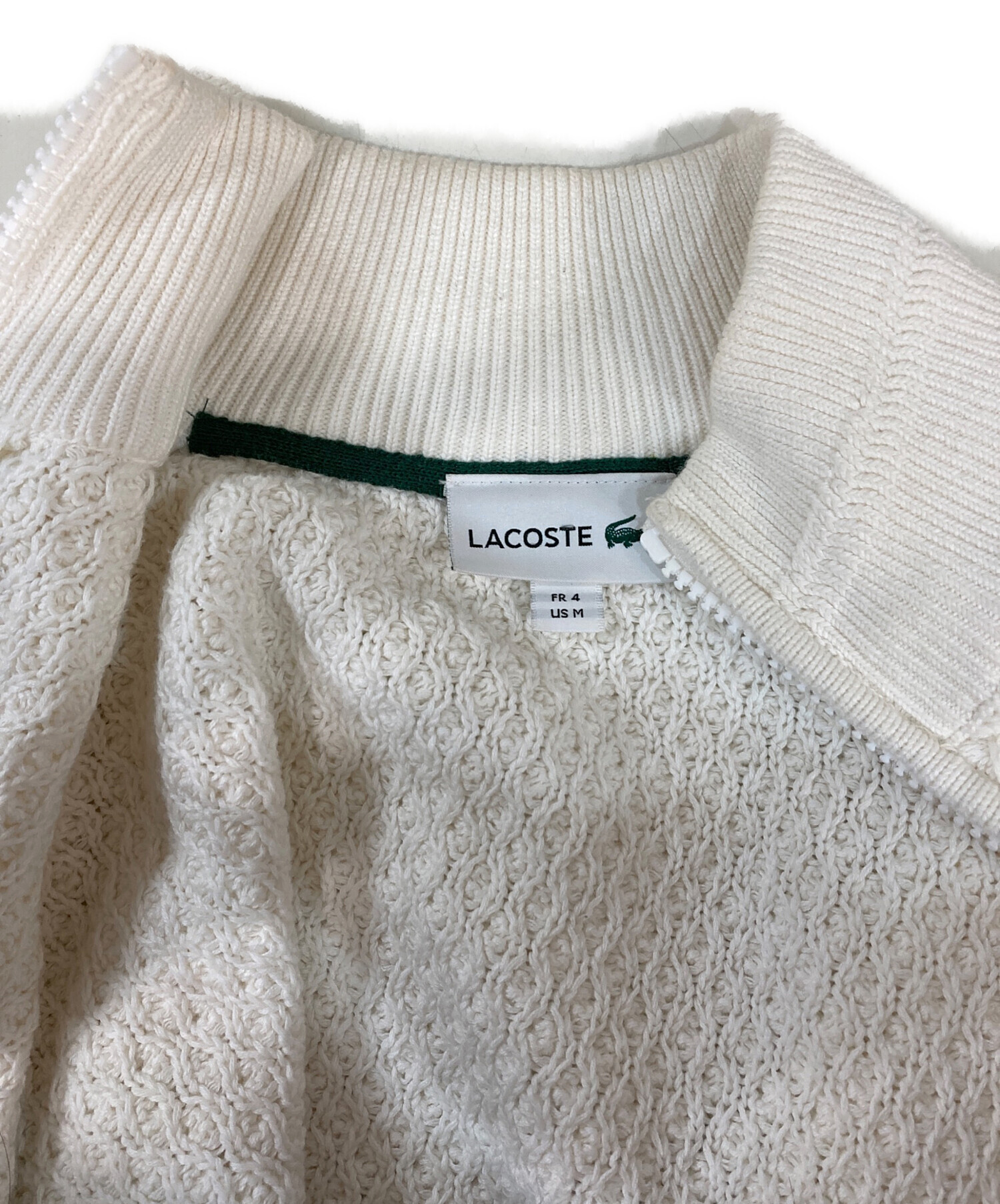 中古・古着通販】LACOSTE (ラコステ) バスケットニットジップアップ 