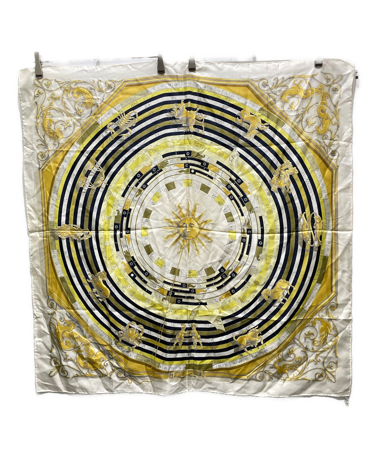 中古・古着通販】HERMES (エルメス) シルクスカーフ ベージュ