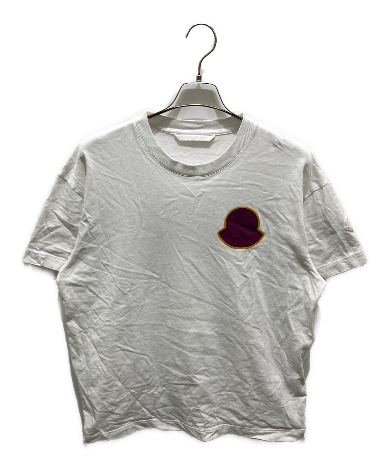 中古・古着通販】MONCLER (モンクレール) プリントTシャツ ホワイト 