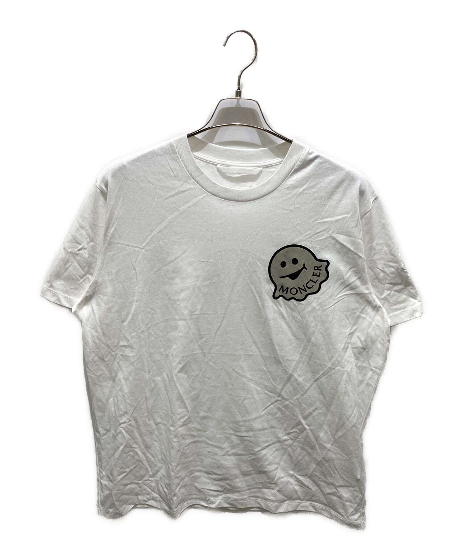 MONCLER レトロボックス ロゴプリント Tシャツ MENS ホワイト XXL モンクレール 中古 苫小牧西店 中古・古着通販】MONCLER (モンクレール) ゴーストロゴプリント半袖