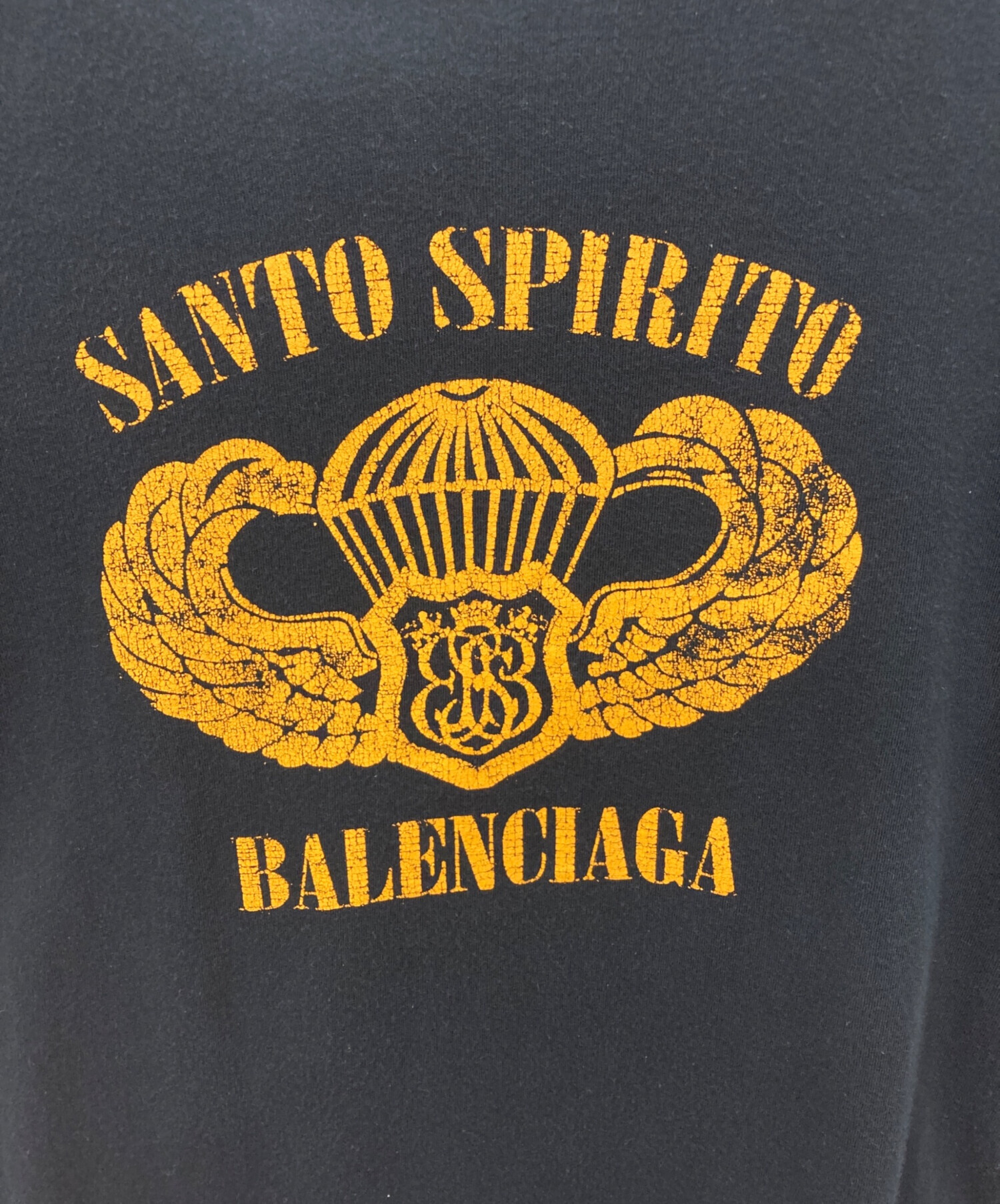 中古・古着通販】BALENCIAGA (バレンシアガ) プリントTシャツ ネイビー