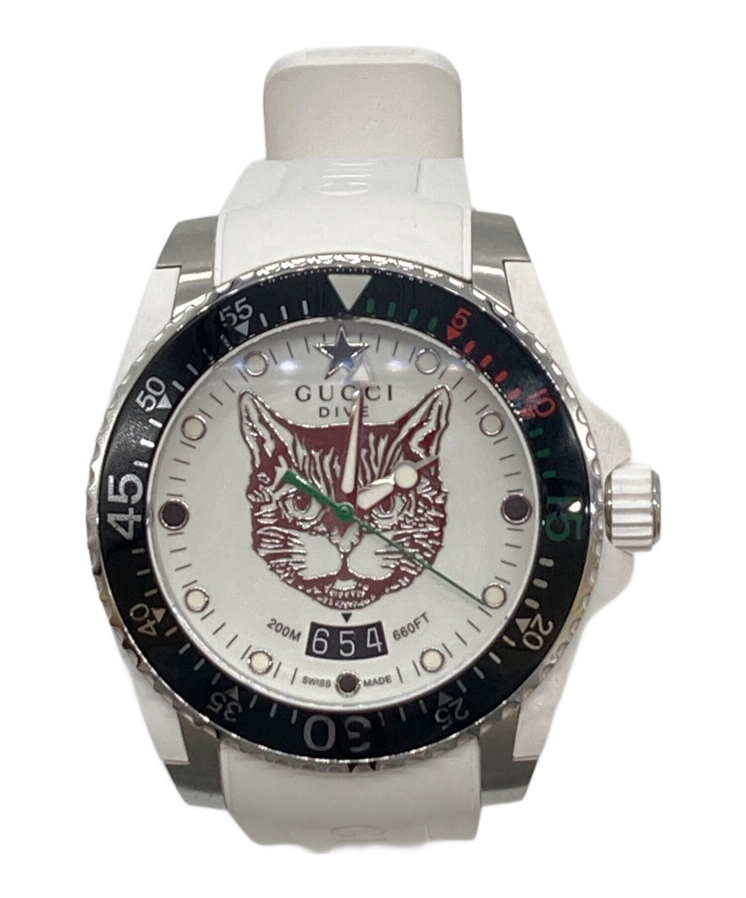 GUCCI 腕時計 ホワイト 新品未使用品 中古・古着通販】GUCCI (グッチ) DIVEウォッチ ホワイト｜ブランド