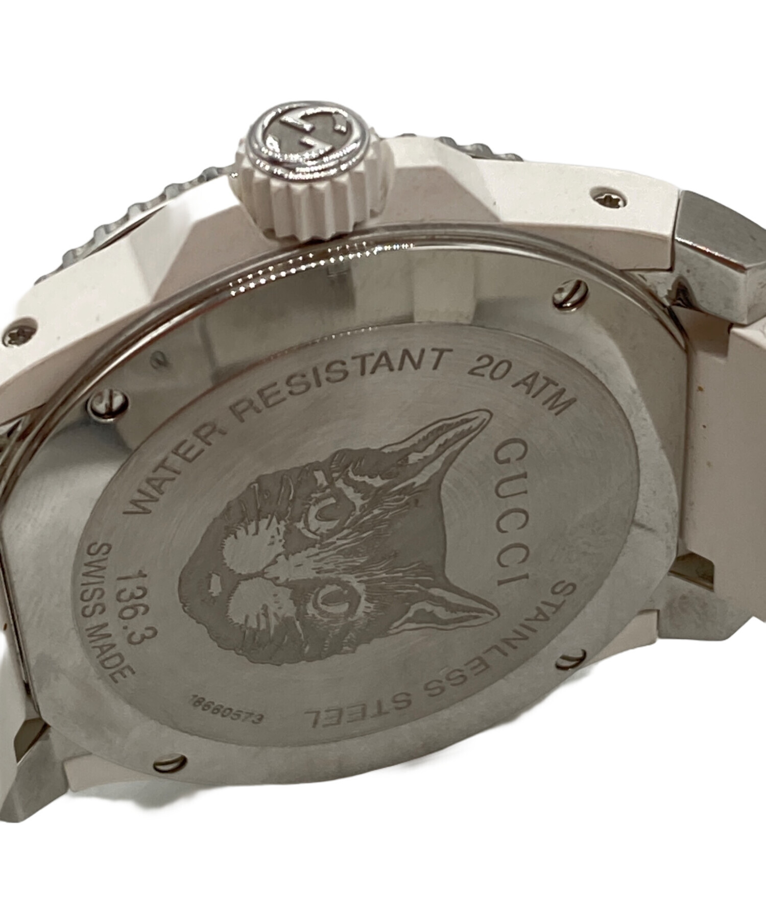 中古・古着通販】GUCCI (グッチ) DIVEウォッチ ホワイト｜ブランド
