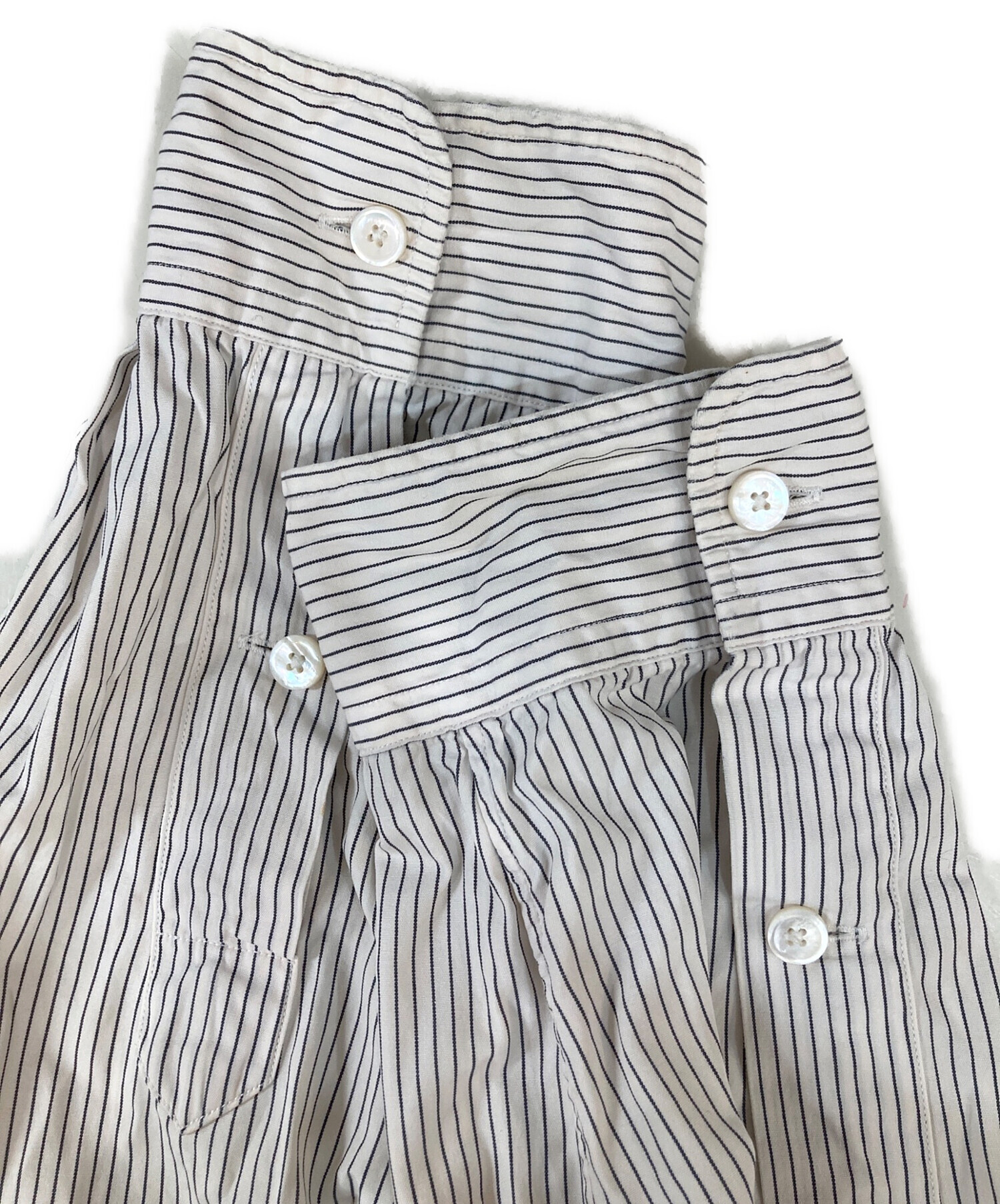 中古・古着通販】RRL (ダブルアールエル) ストライプシャツ ホワイト